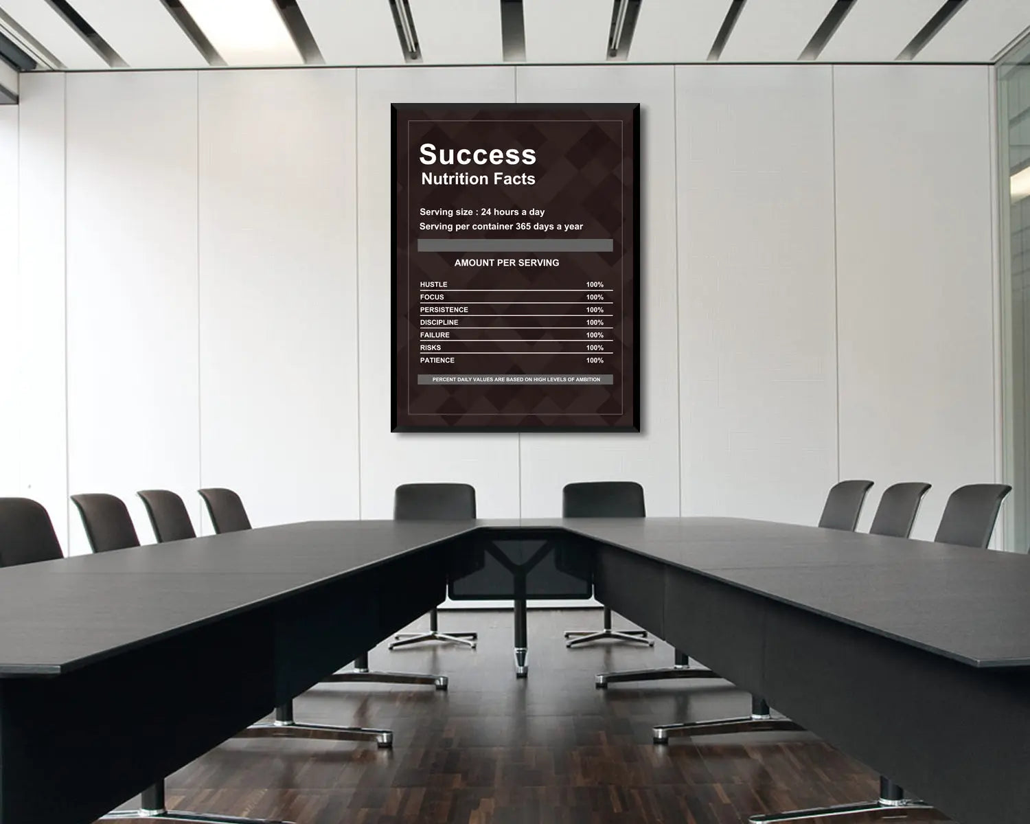 Success Nutrition Facts Canvas Wall Art 