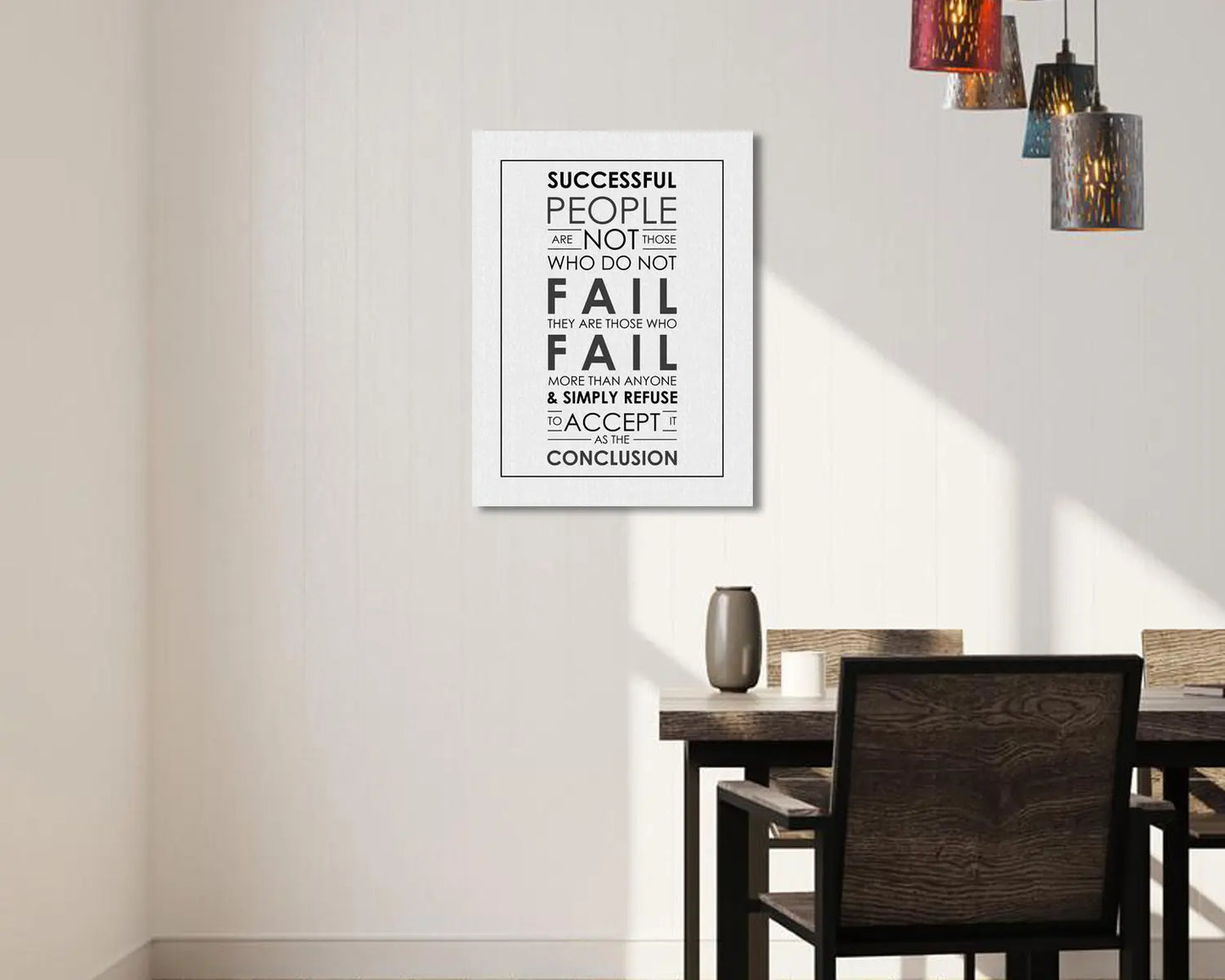 Successful people are not those who do not fail Canvas Wall Art 