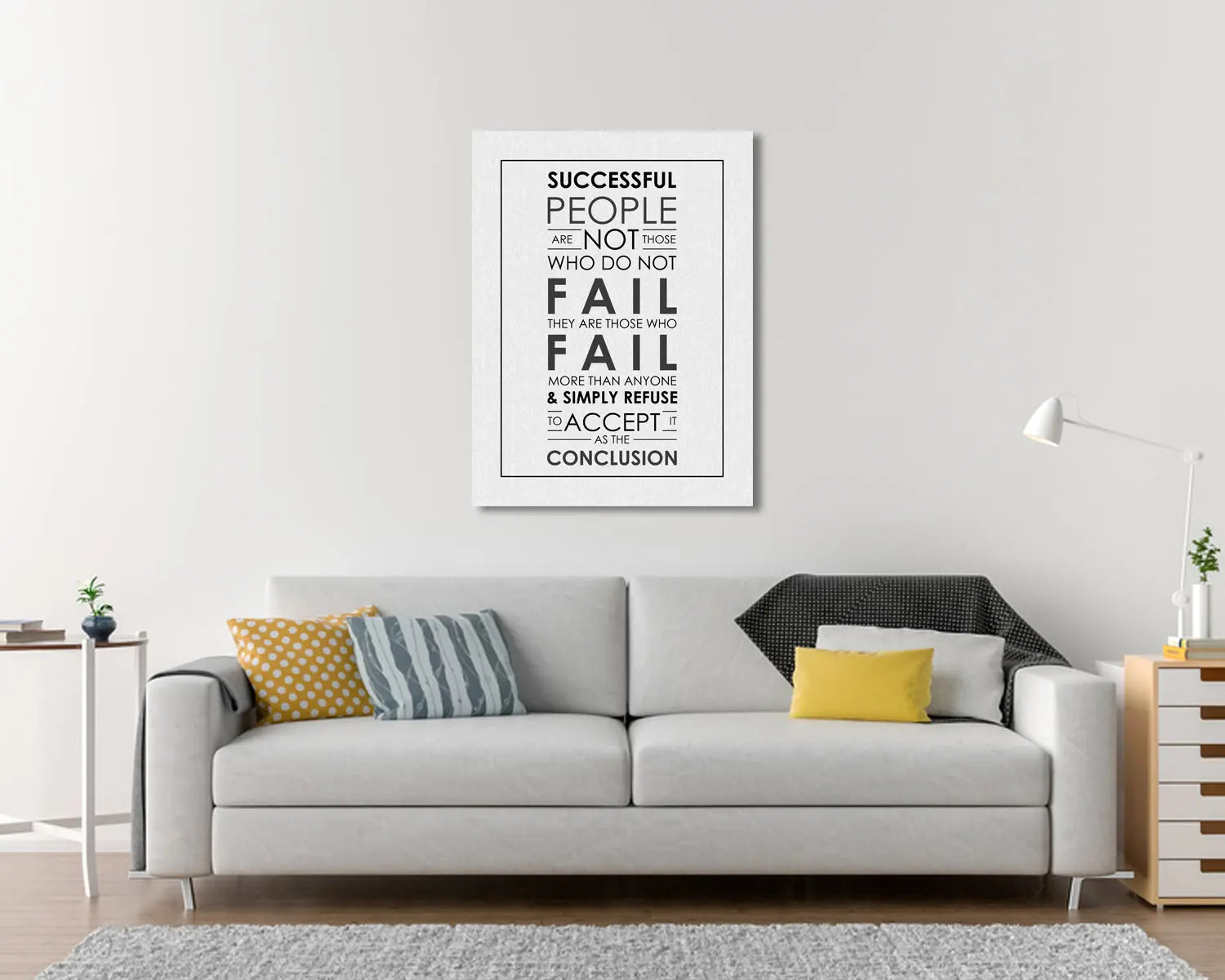 Successful people are not those who do not fail Canvas Wall Art 