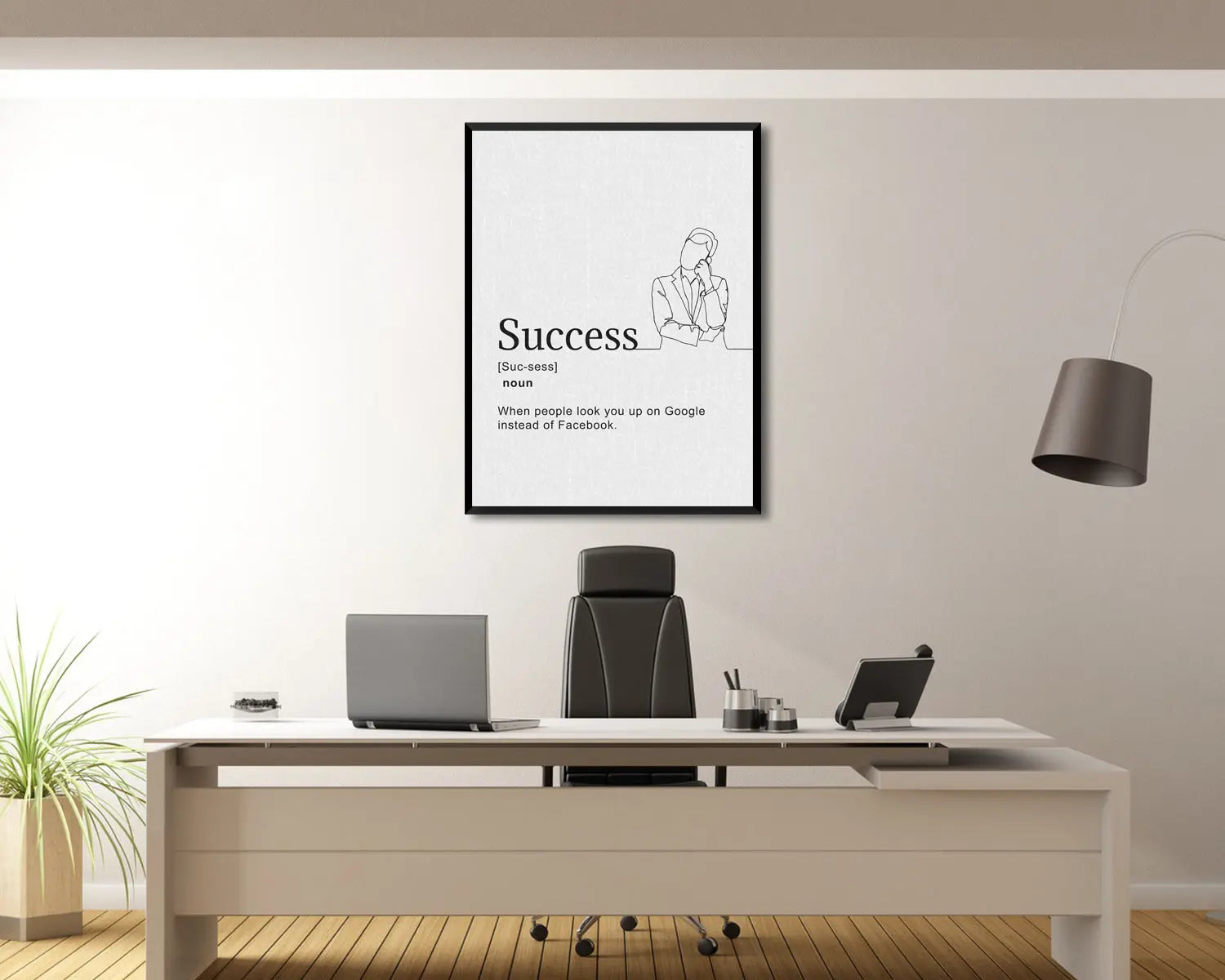 Sucess Suc-sess Canvas Wall Art 