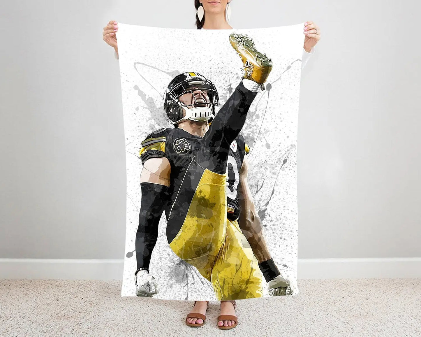 T. J. Watt Splash Effect Fleece Blanket 