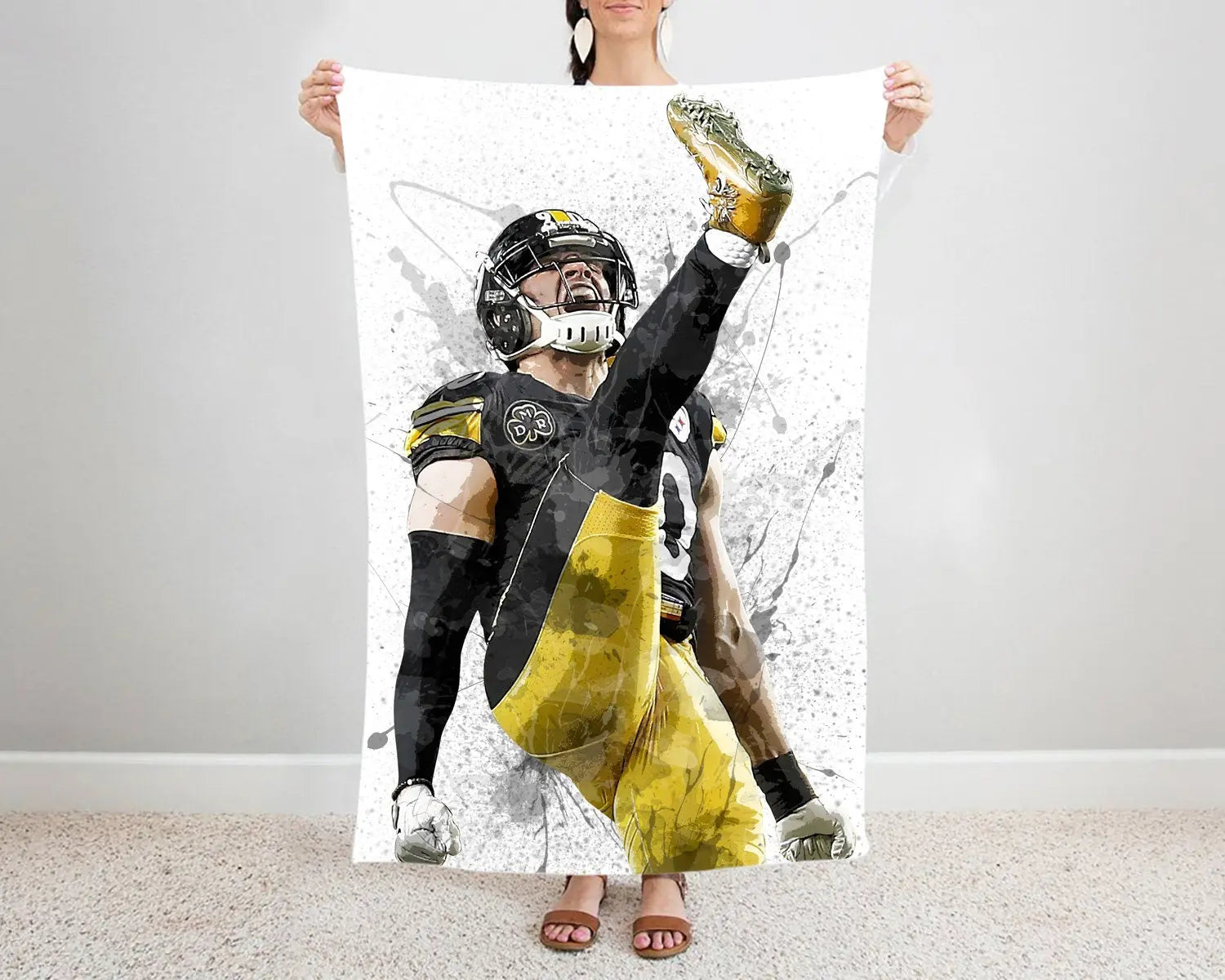 T. J. Watt Splash Effect Fleece Blanket 