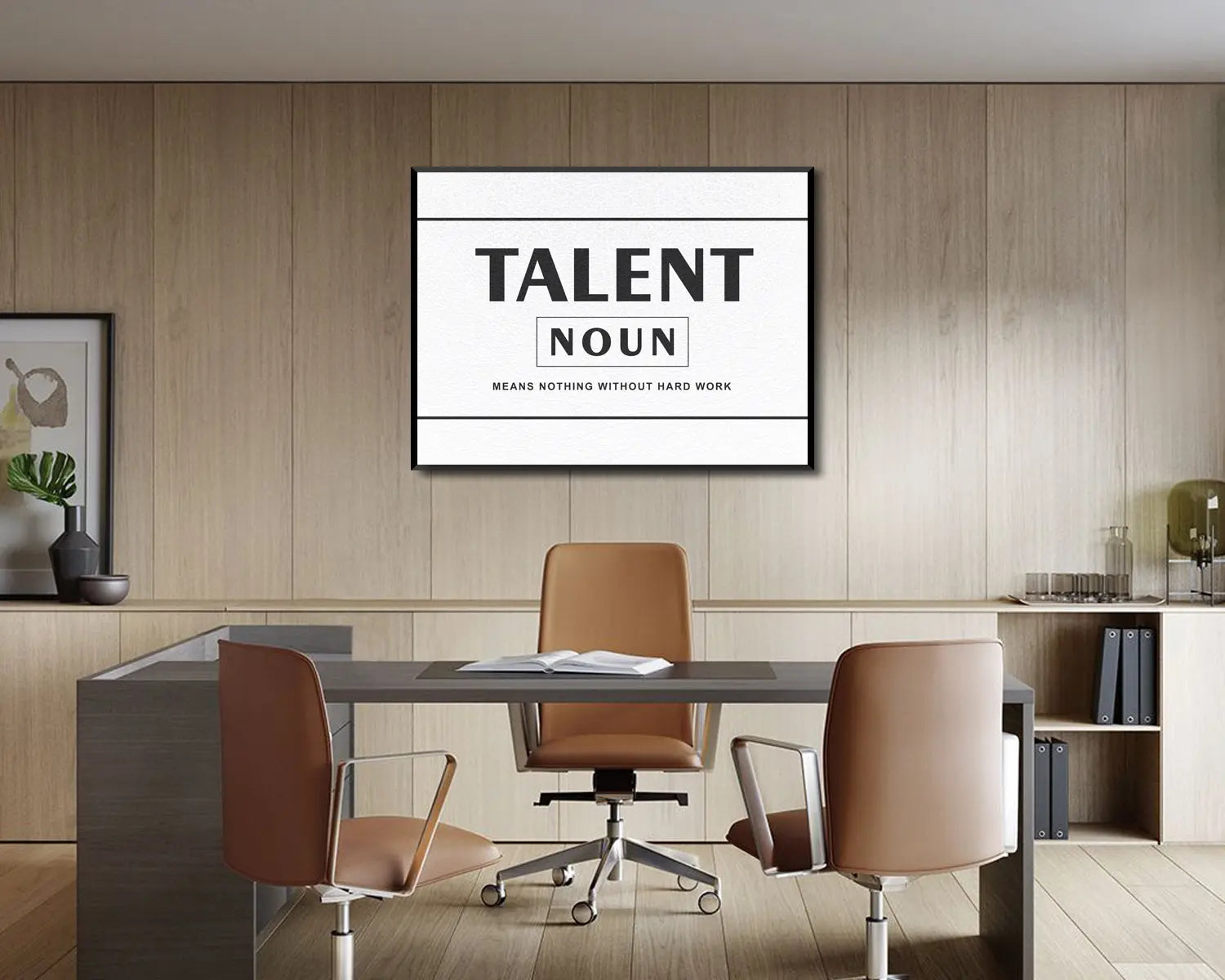 Talent means nothing without hard work Canvas Wall Art 