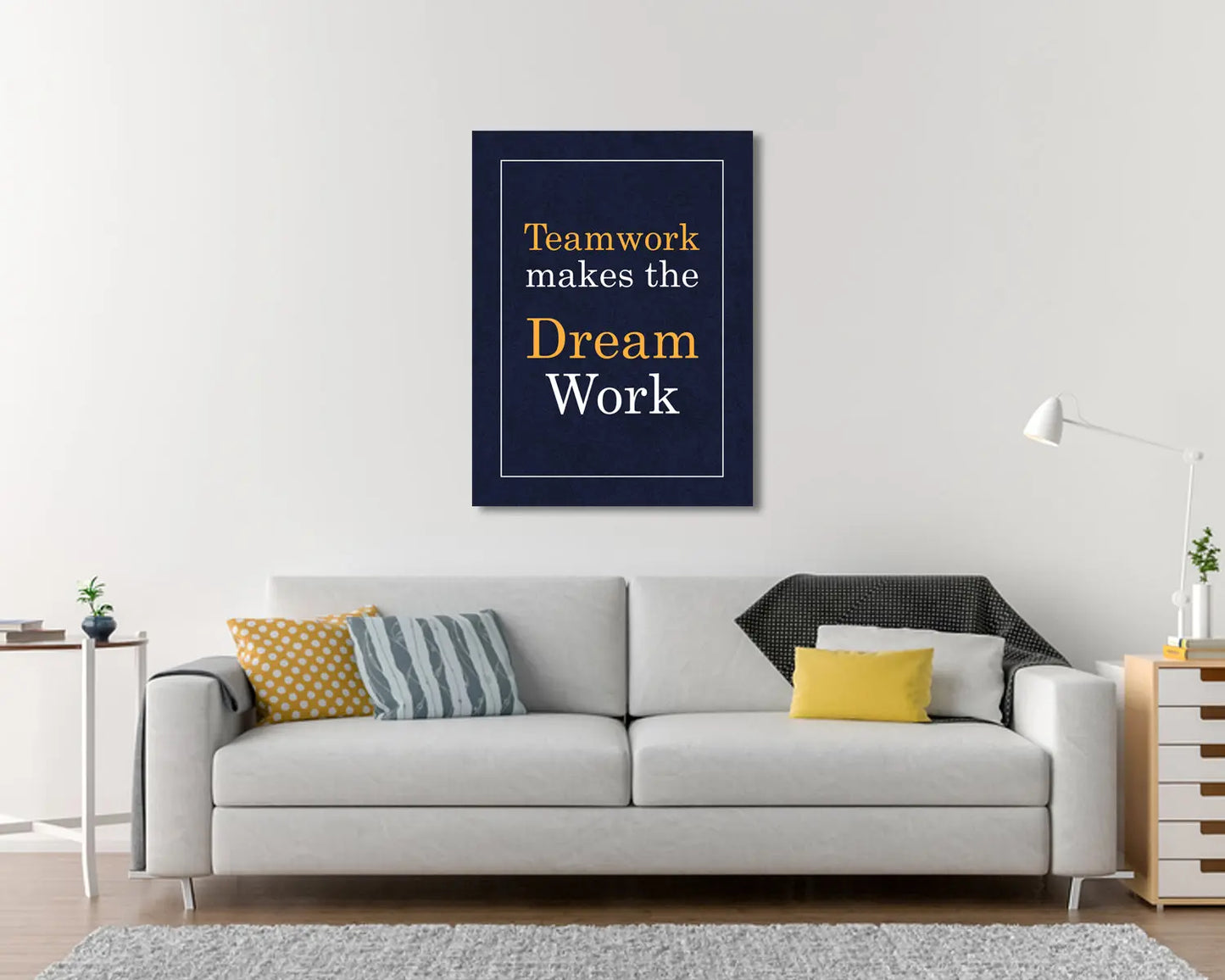 Teamwork makes the dream work Canvas Wall Art 