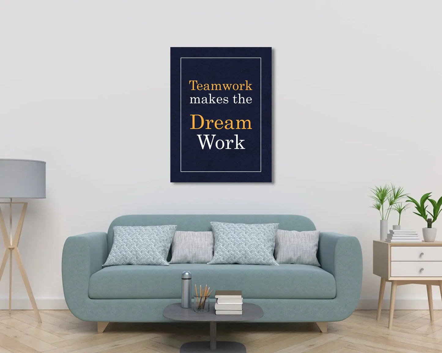 Teamwork makes the dream work Canvas Wall Art 