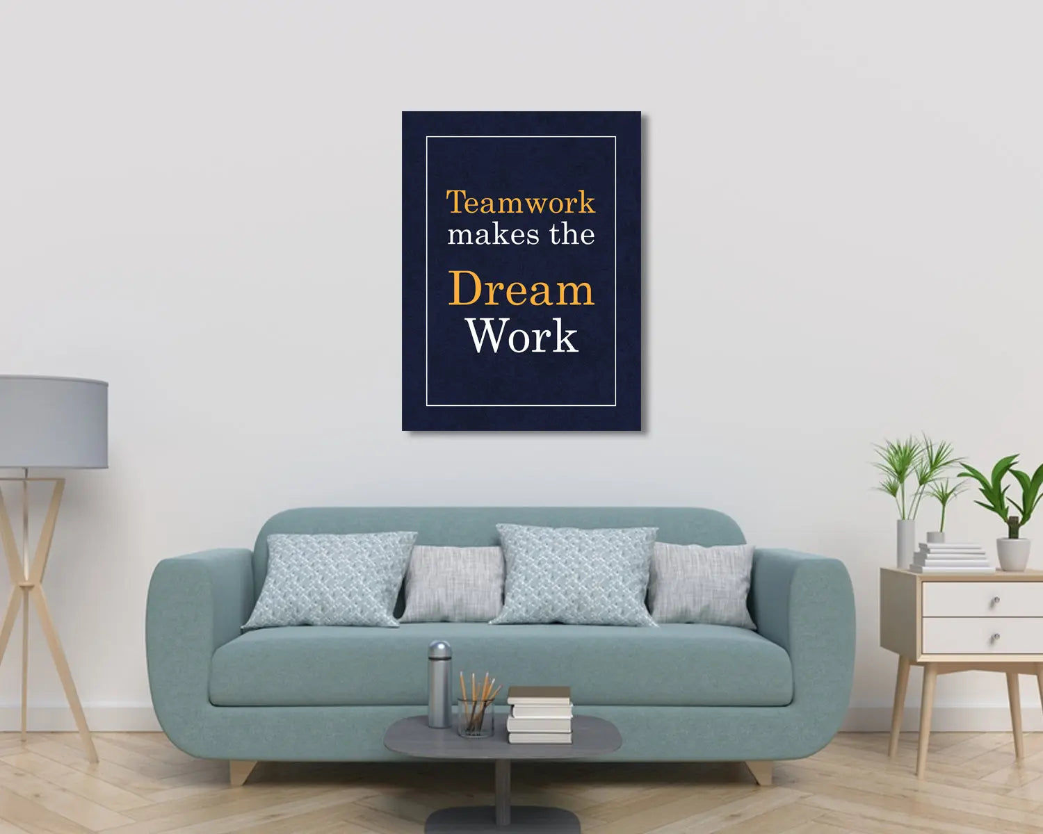 Teamwork makes the dream work Canvas Wall Art 