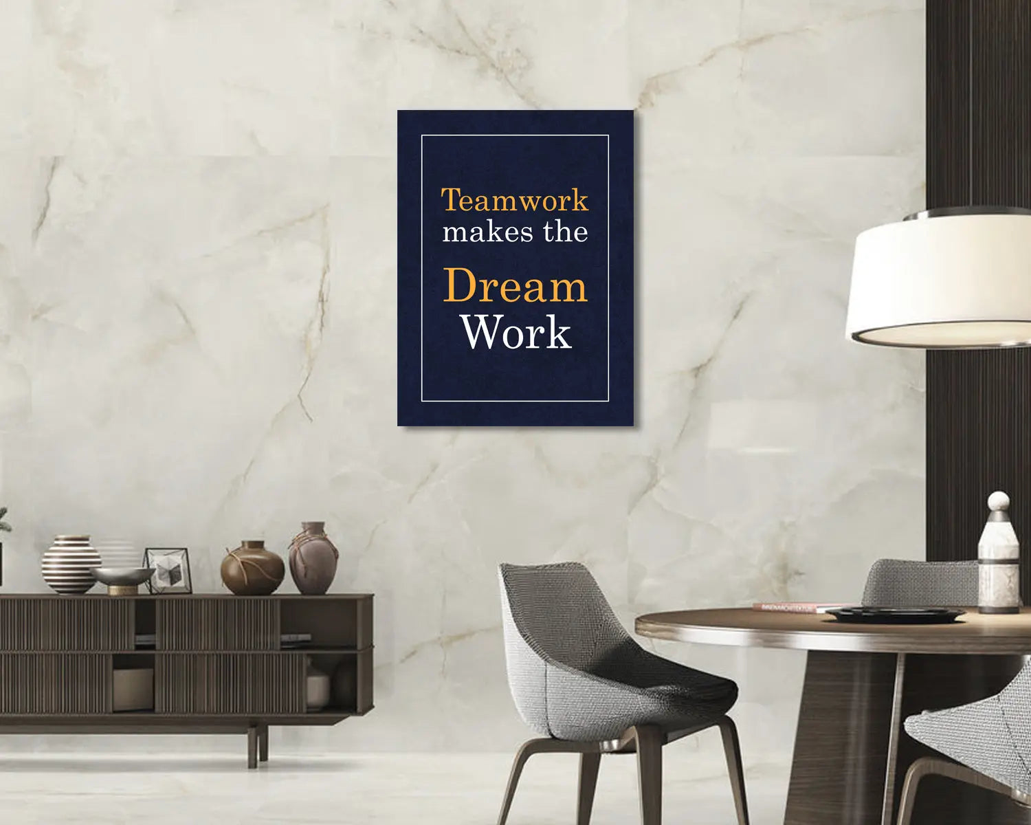Teamwork makes the dream work Canvas Wall Art 