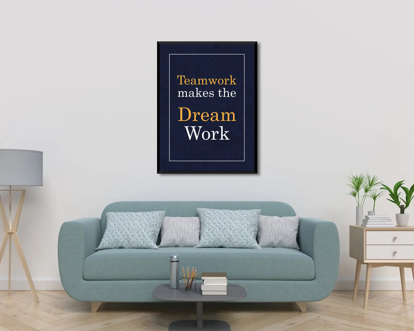 Teamwork makes the dream work Canvas Wall Art 