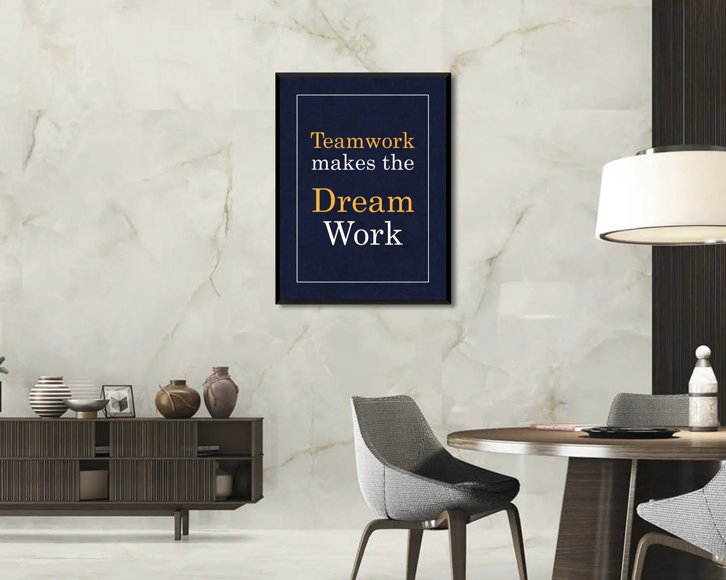 Teamwork makes the dream work Canvas Wall Art 