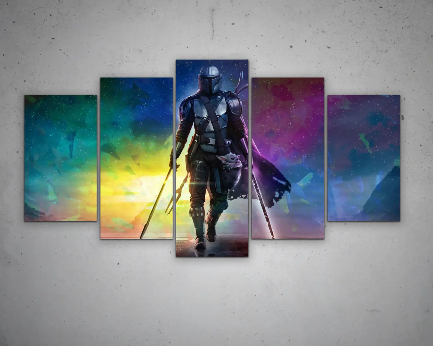 The Mandalorian Multicolour Wall Art 