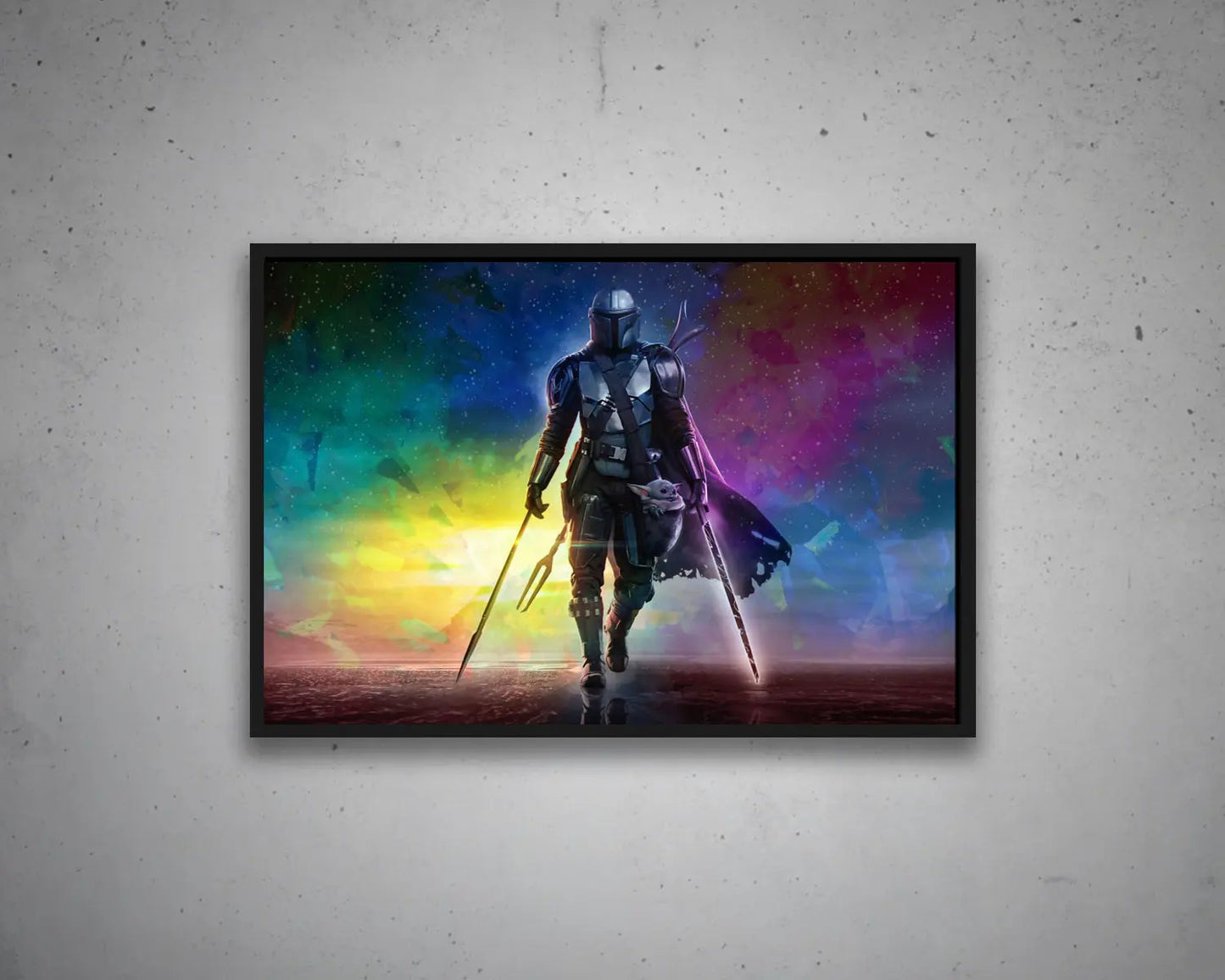 The Mandalorian Multicolour Wall Art 