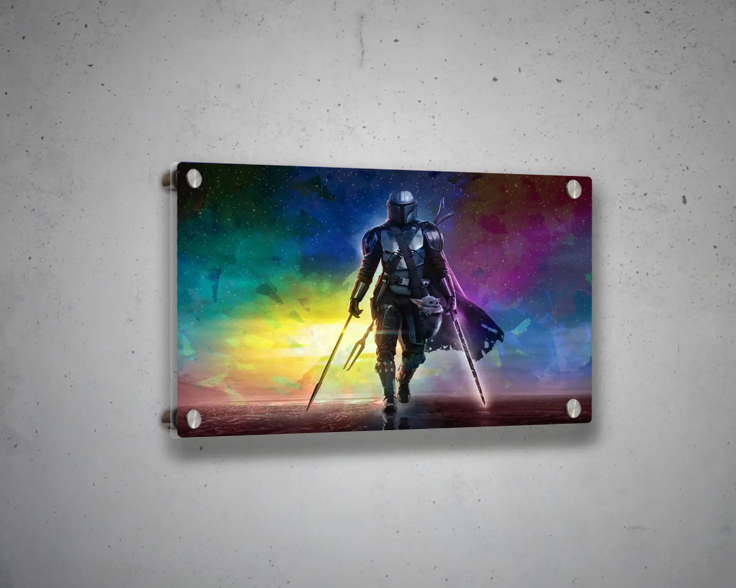 The Mandalorian Multicolour Wall Art 