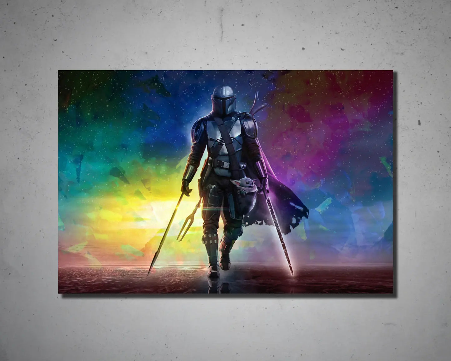 The Mandalorian Multicolour Wall Art 