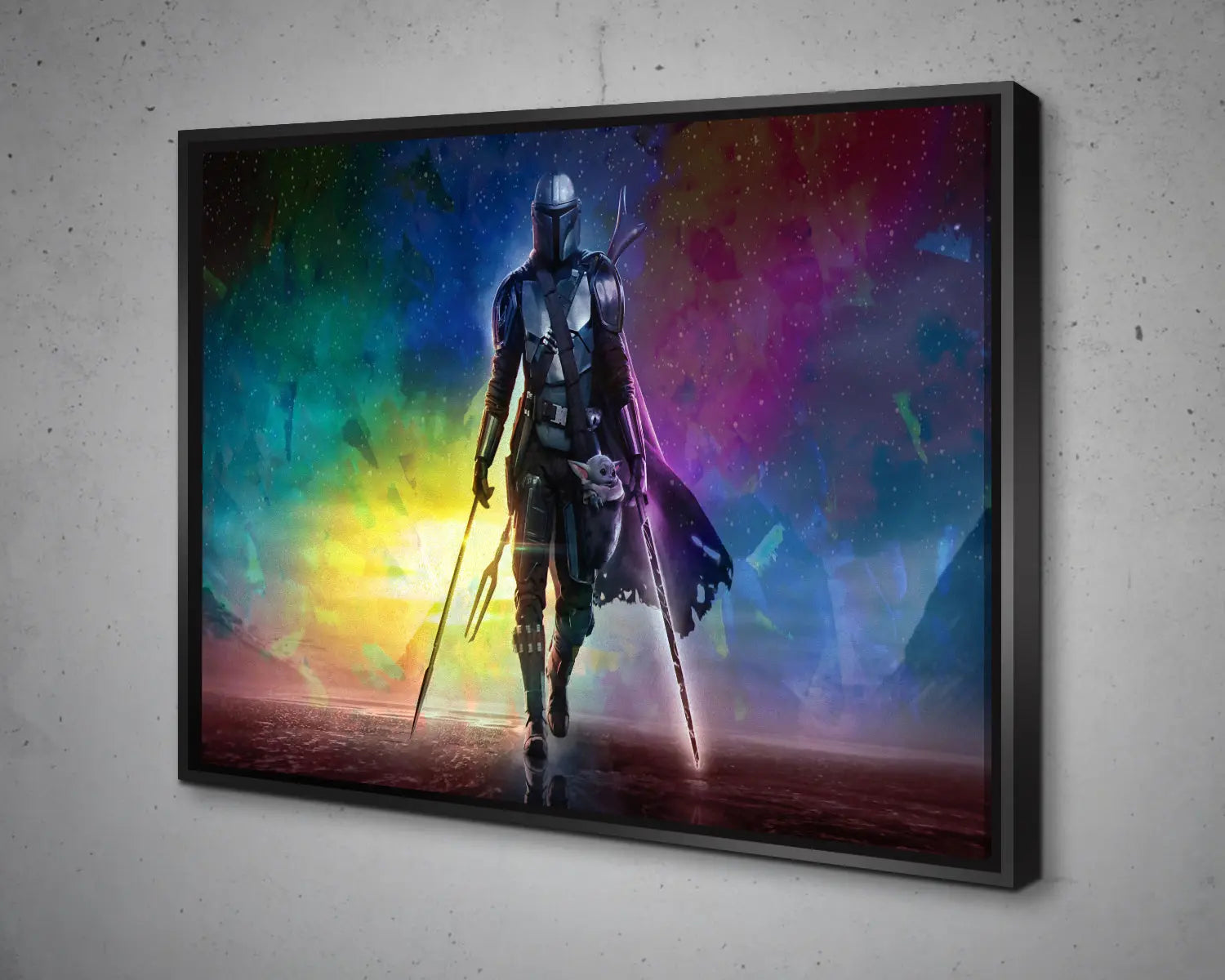 The Mandalorian Multicolour Wall Art 