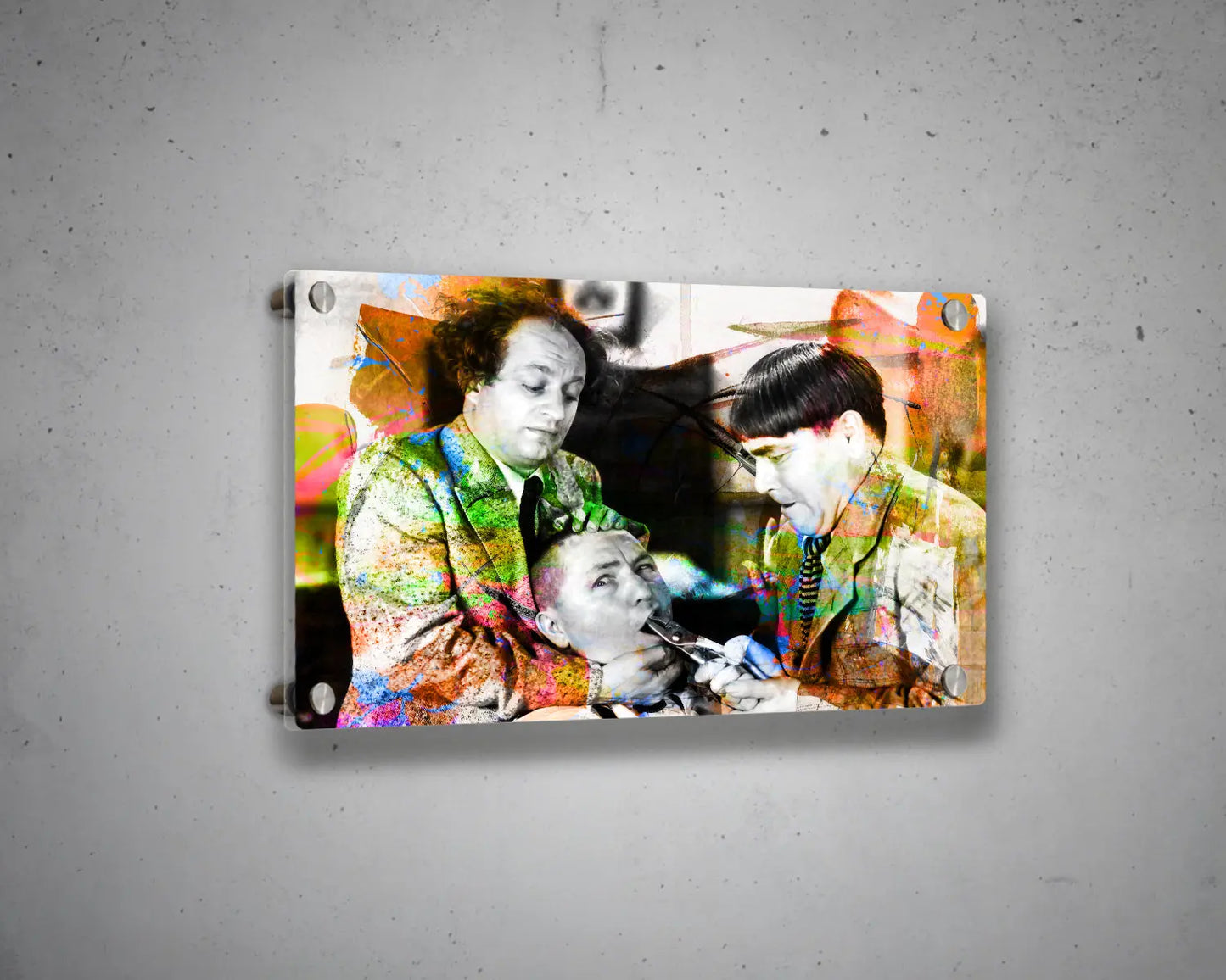 The Three Stooges Multicolour Wall Art 