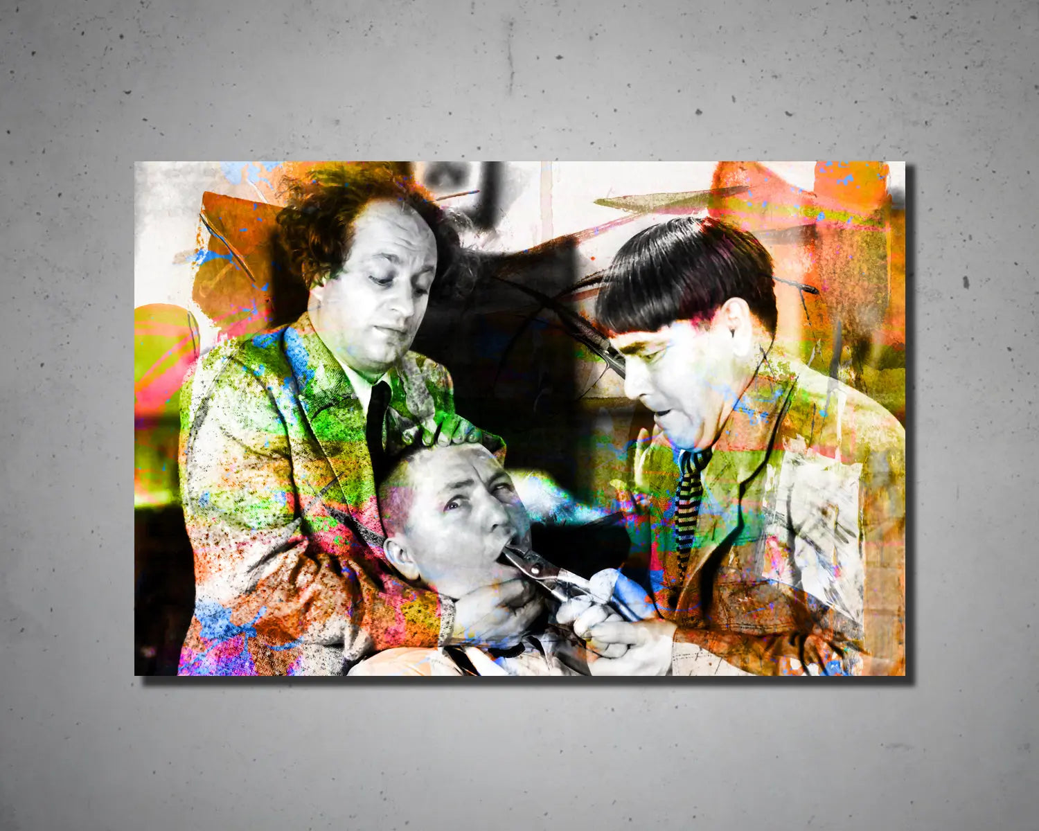 The Three Stooges Multicolour Wall Art 