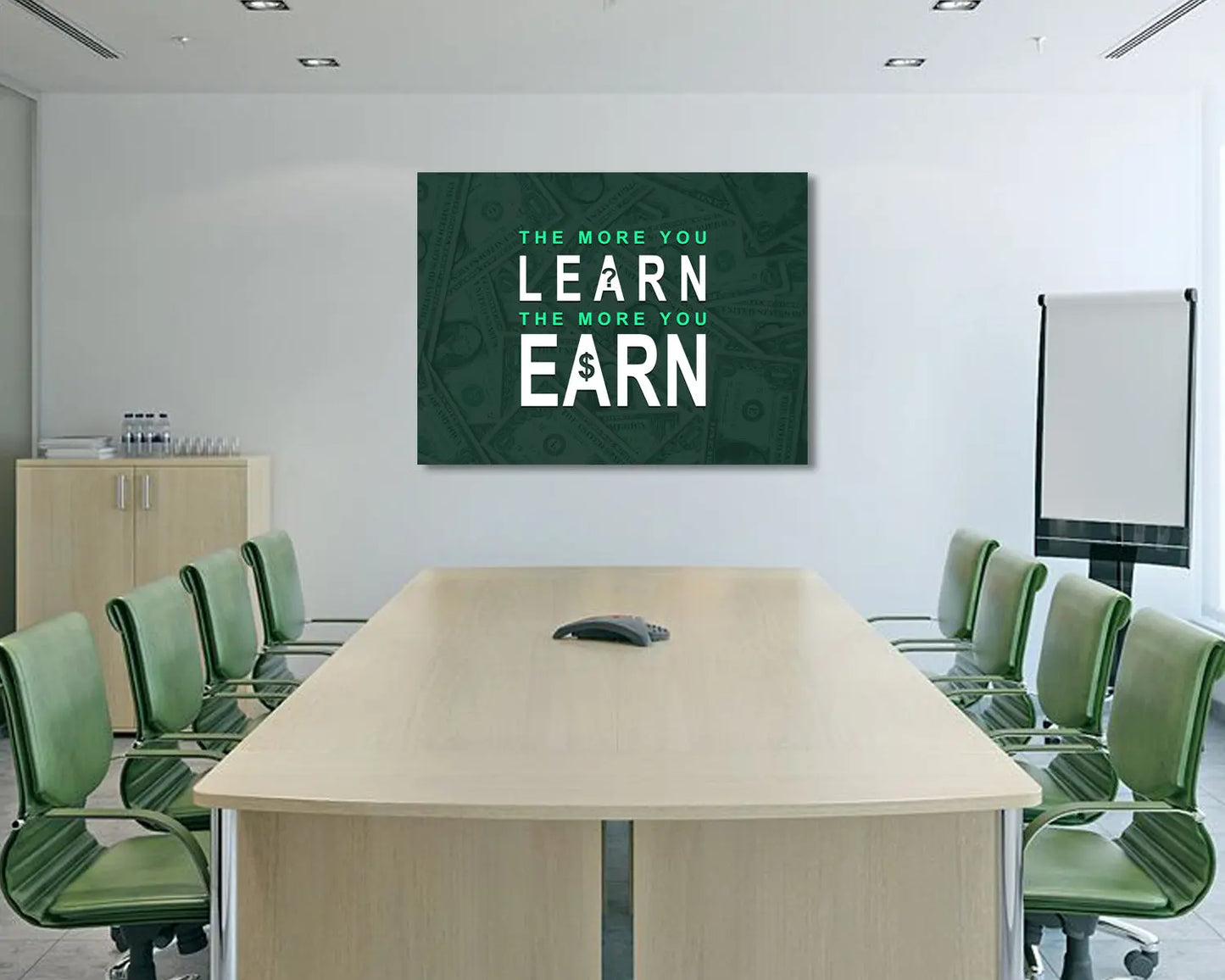 The more you learn the more you earn Canvas Wall Art 