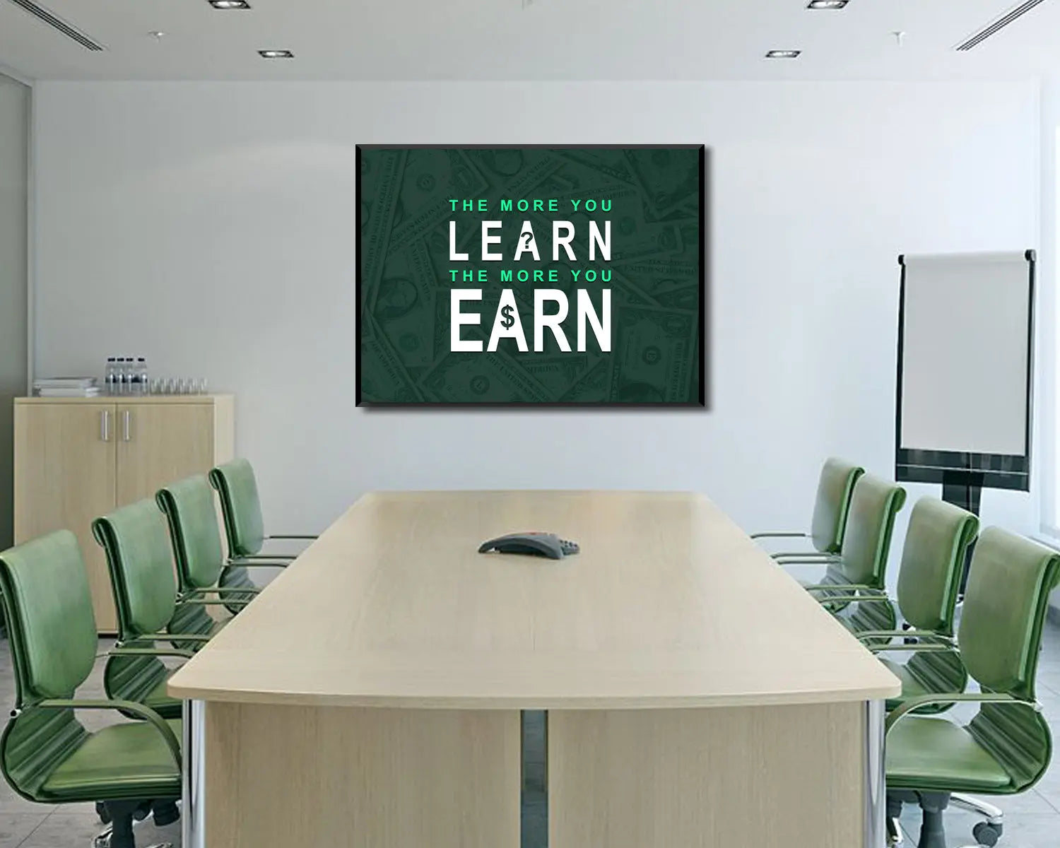 The more you learn the more you earn Canvas Wall Art 