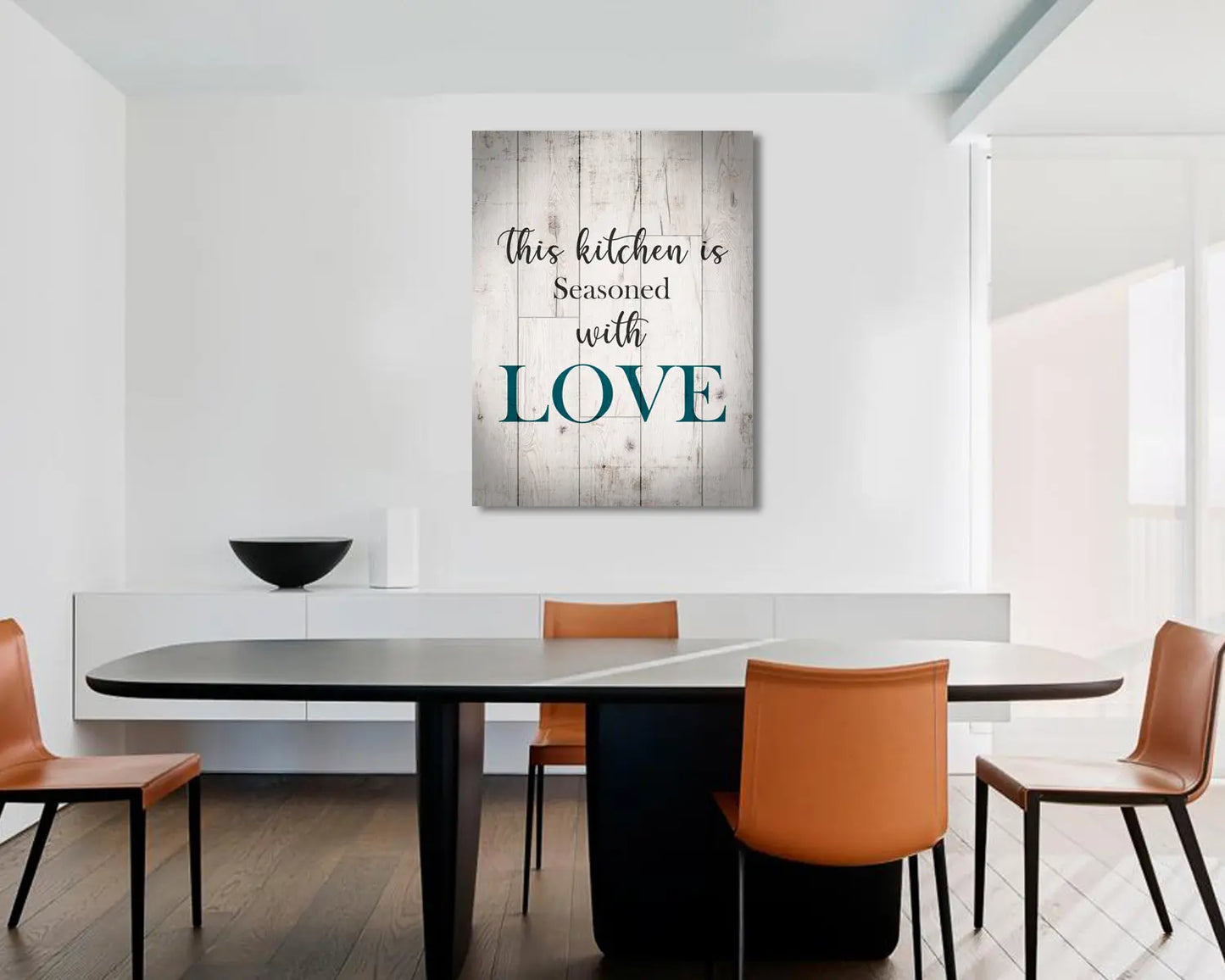 This Kitchen is Seasoned with Love Canvas Wall Art 