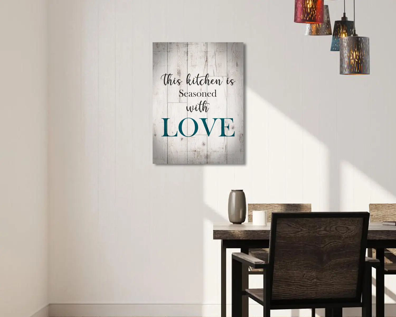 This Kitchen is Seasoned with Love Canvas Wall Art 