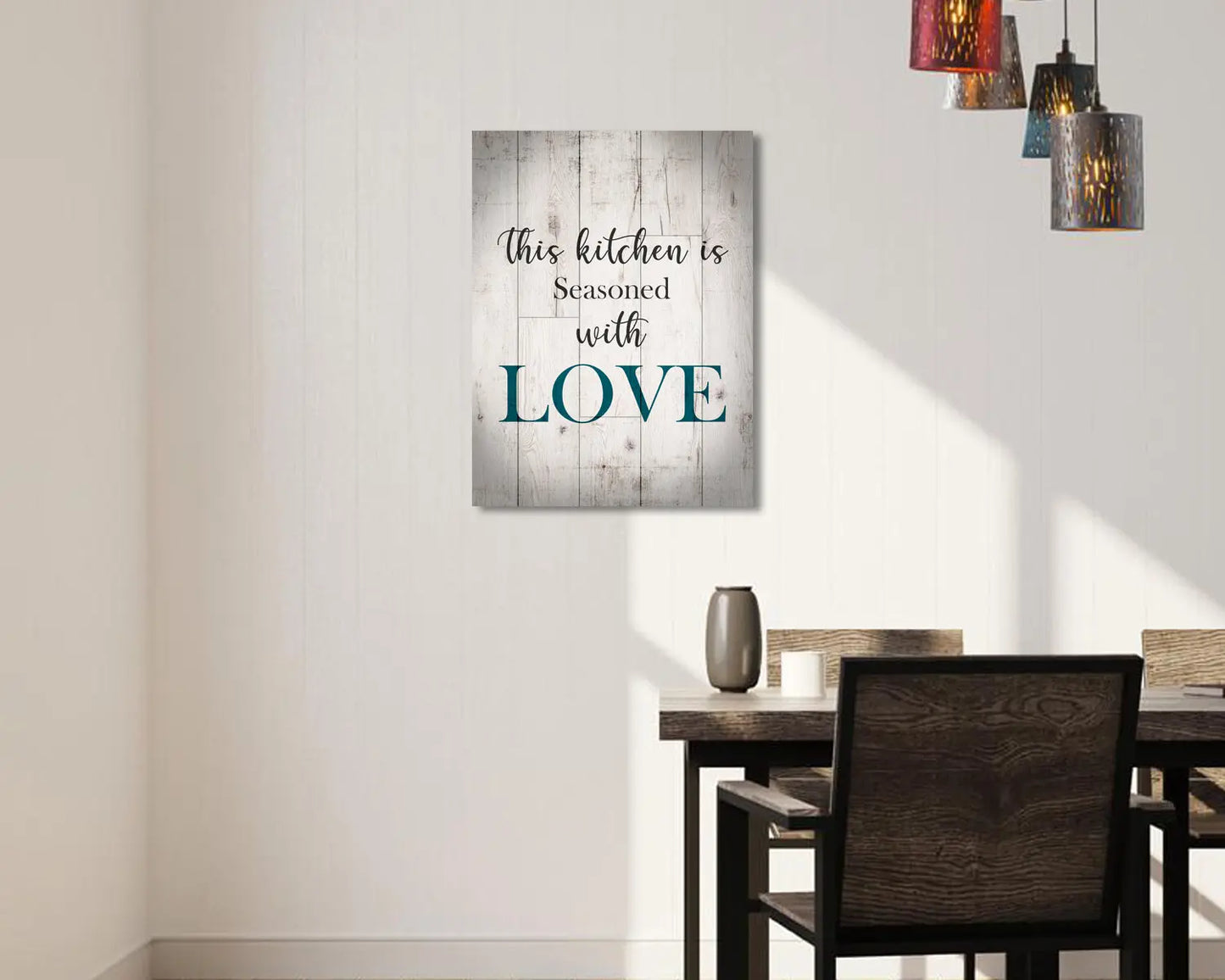 This Kitchen is Seasoned with Love Canvas Wall Art 