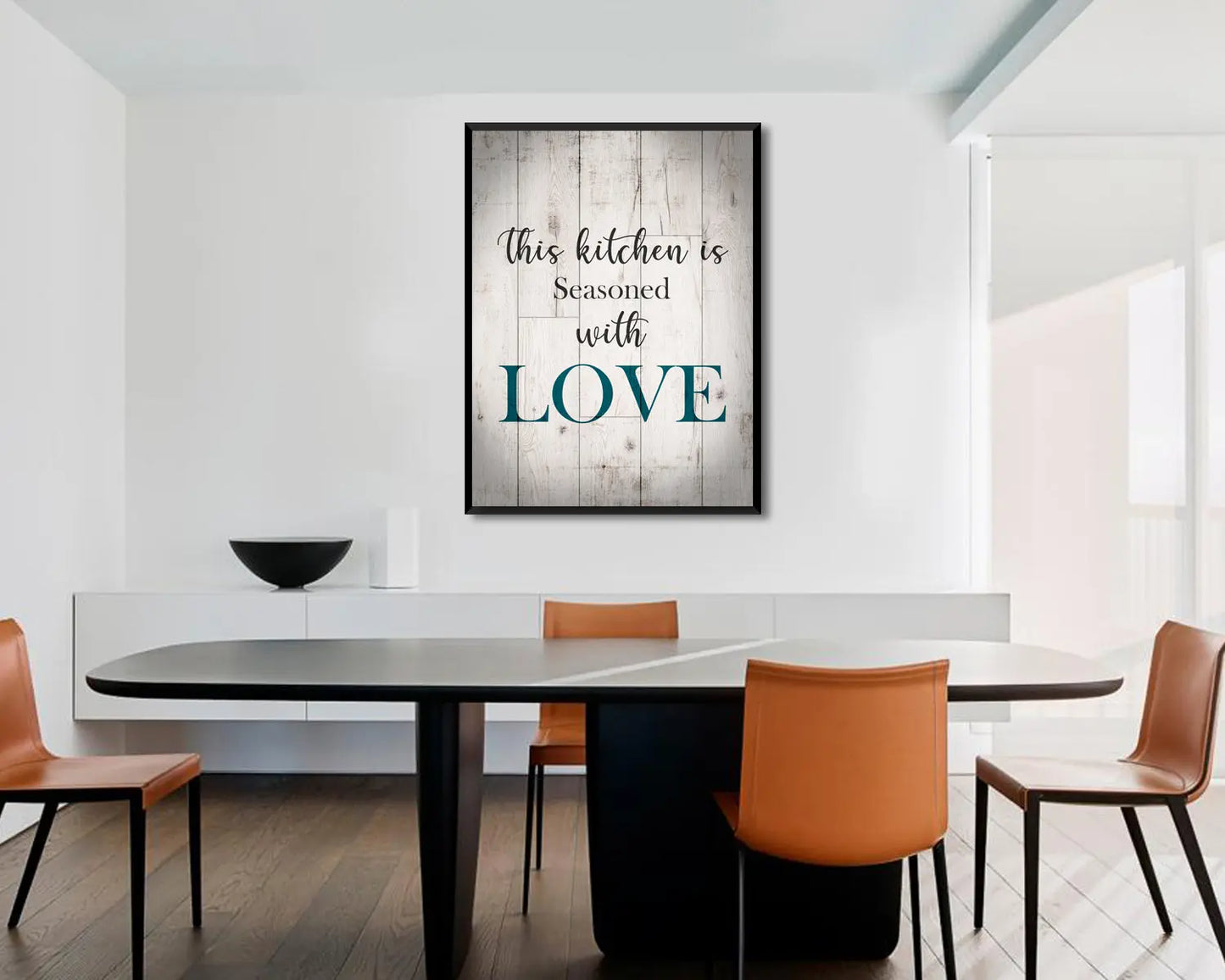 This Kitchen is Seasoned with Love Canvas Wall Art 