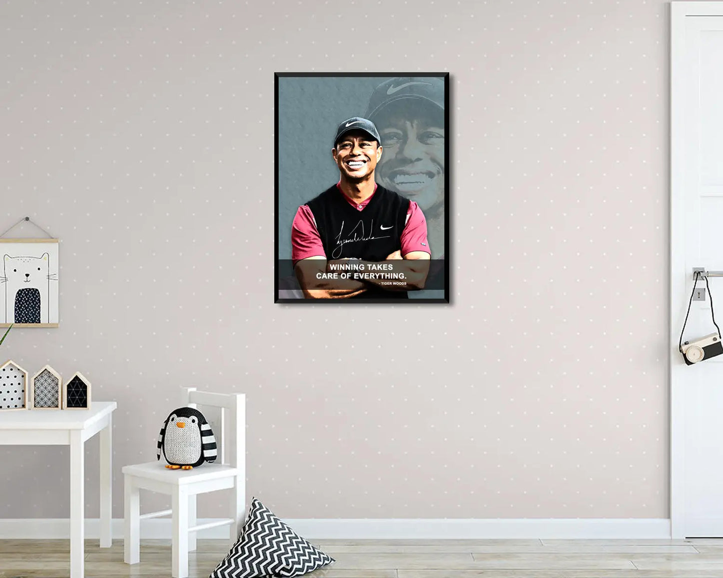 Tiger Wood Winning takes care of everything Canvas Wall Art 