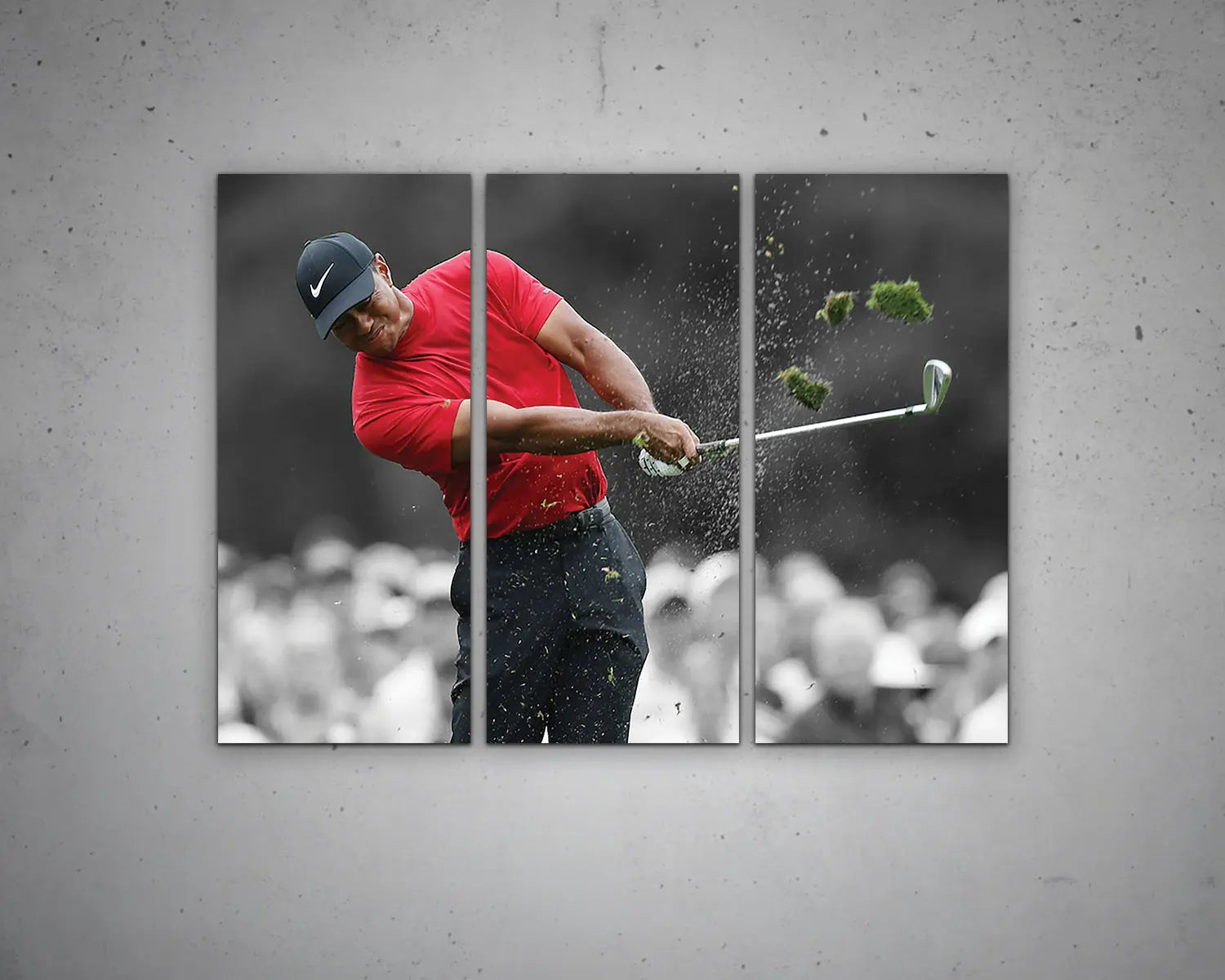 Tiger Woods Black & White Canvas Art 