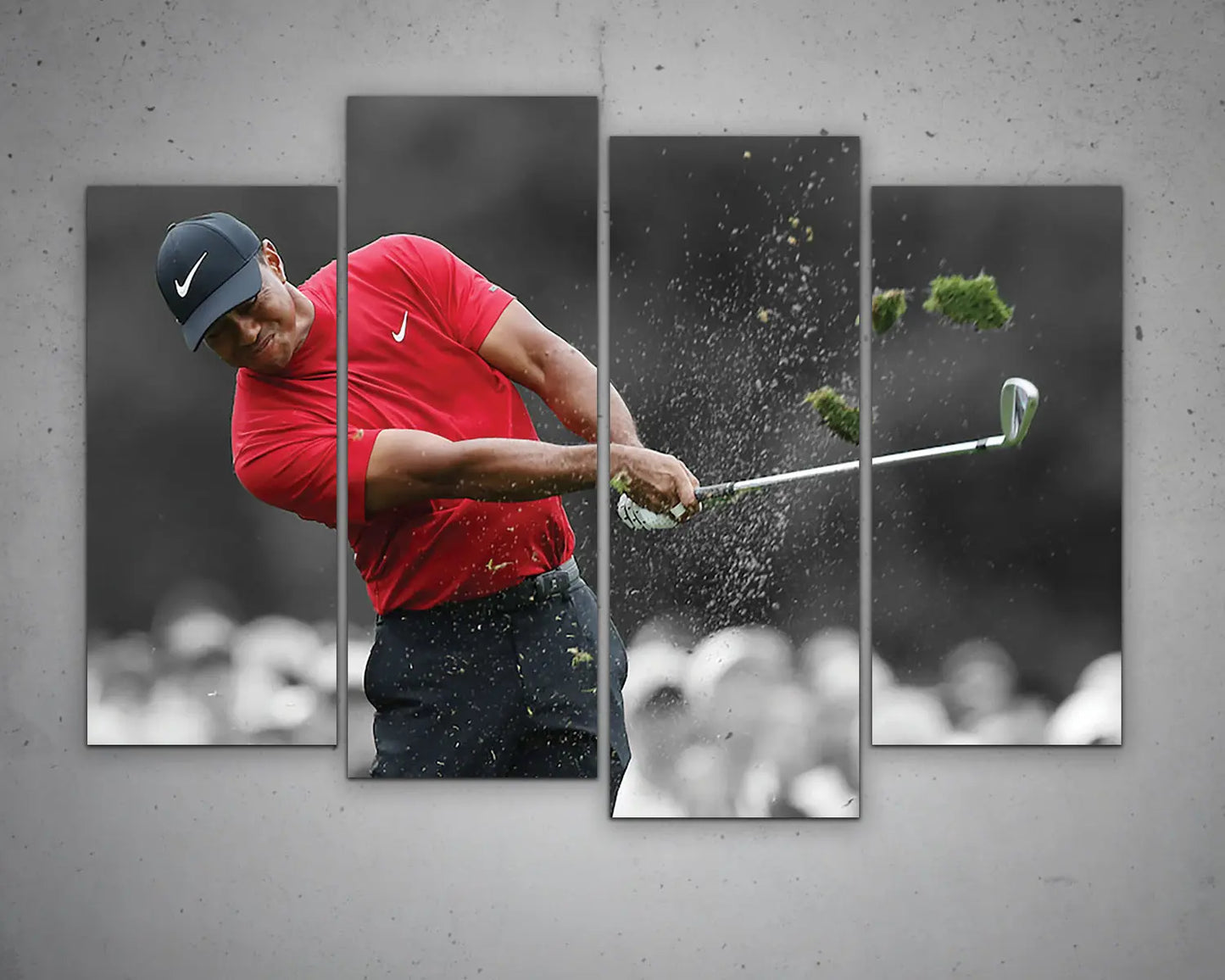 Tiger Woods Black & White Canvas Art 