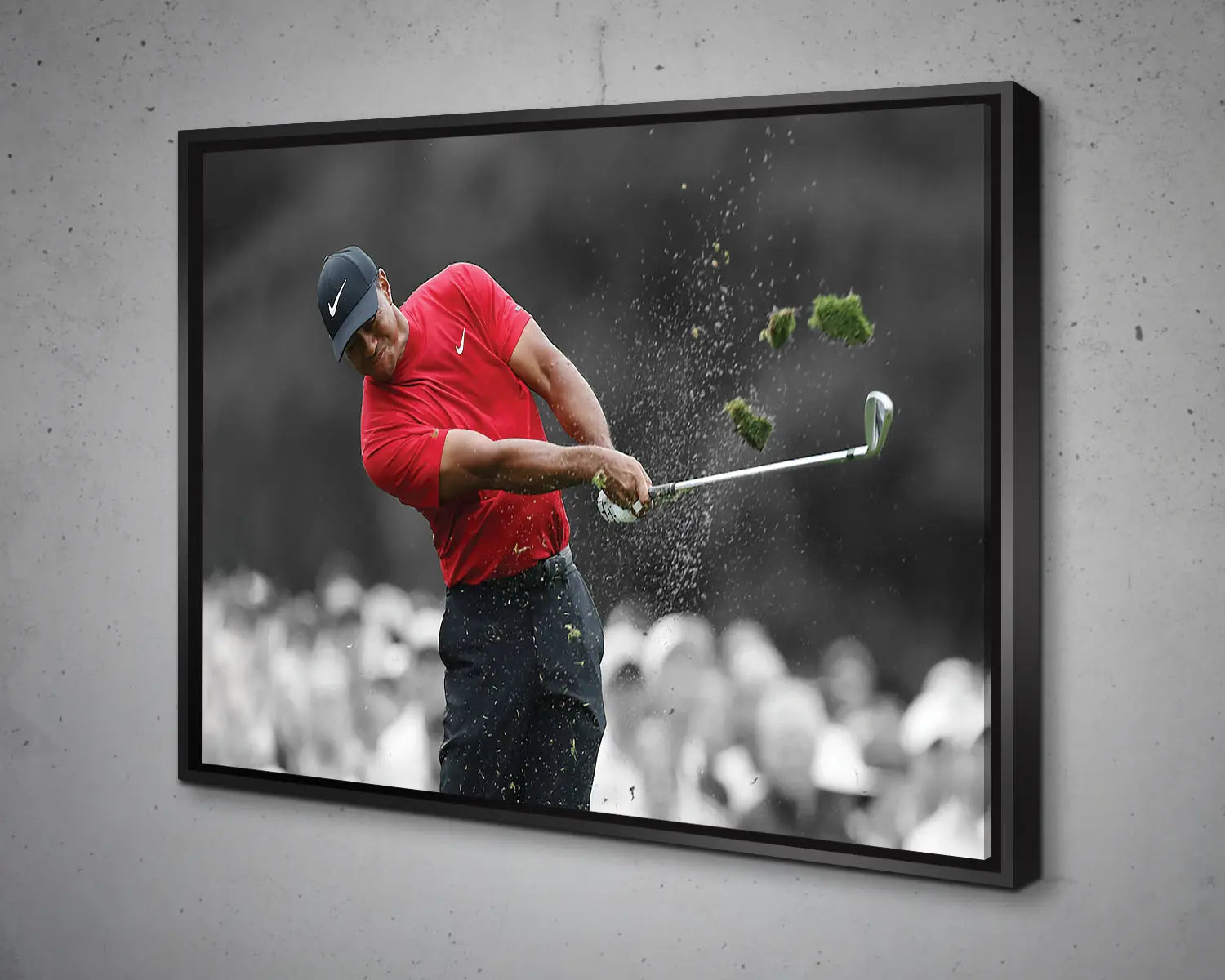 Tiger Woods Black & White Canvas Art 