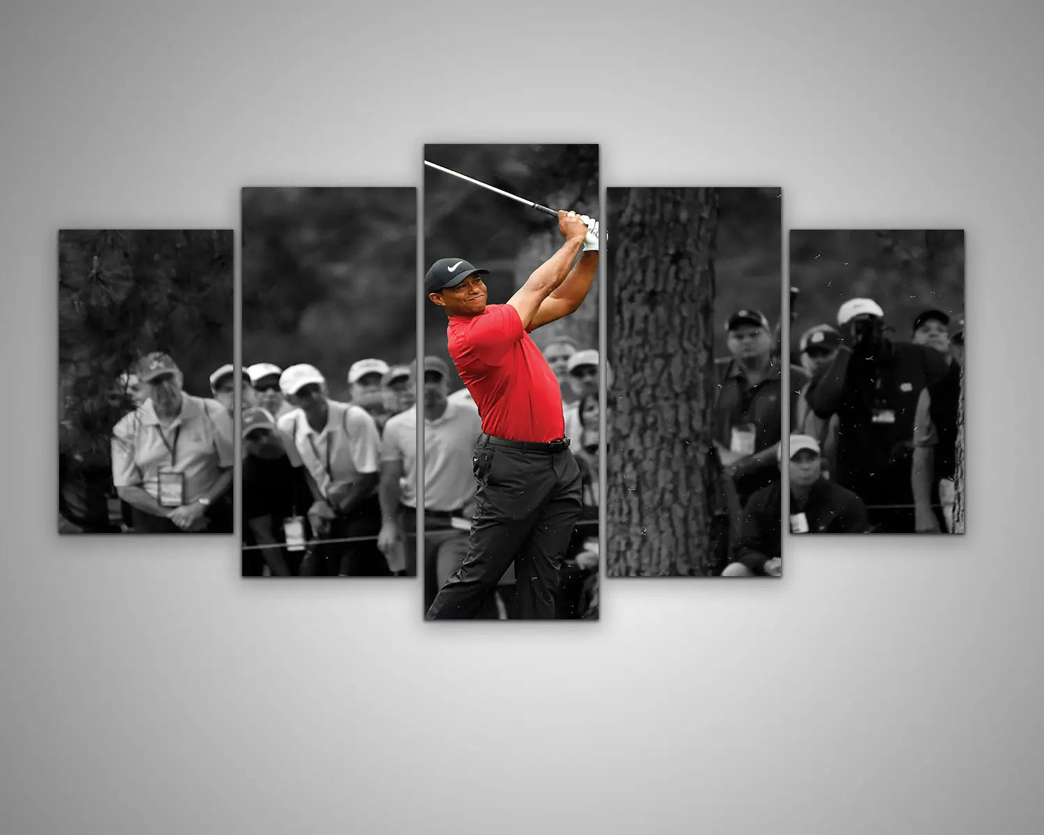 Tiger Woods Black & White Canvas Art 