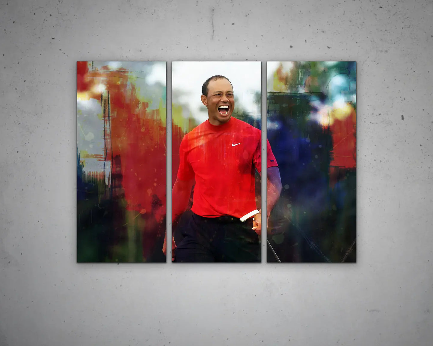 Tiger Woods Multicolour Wall Art 