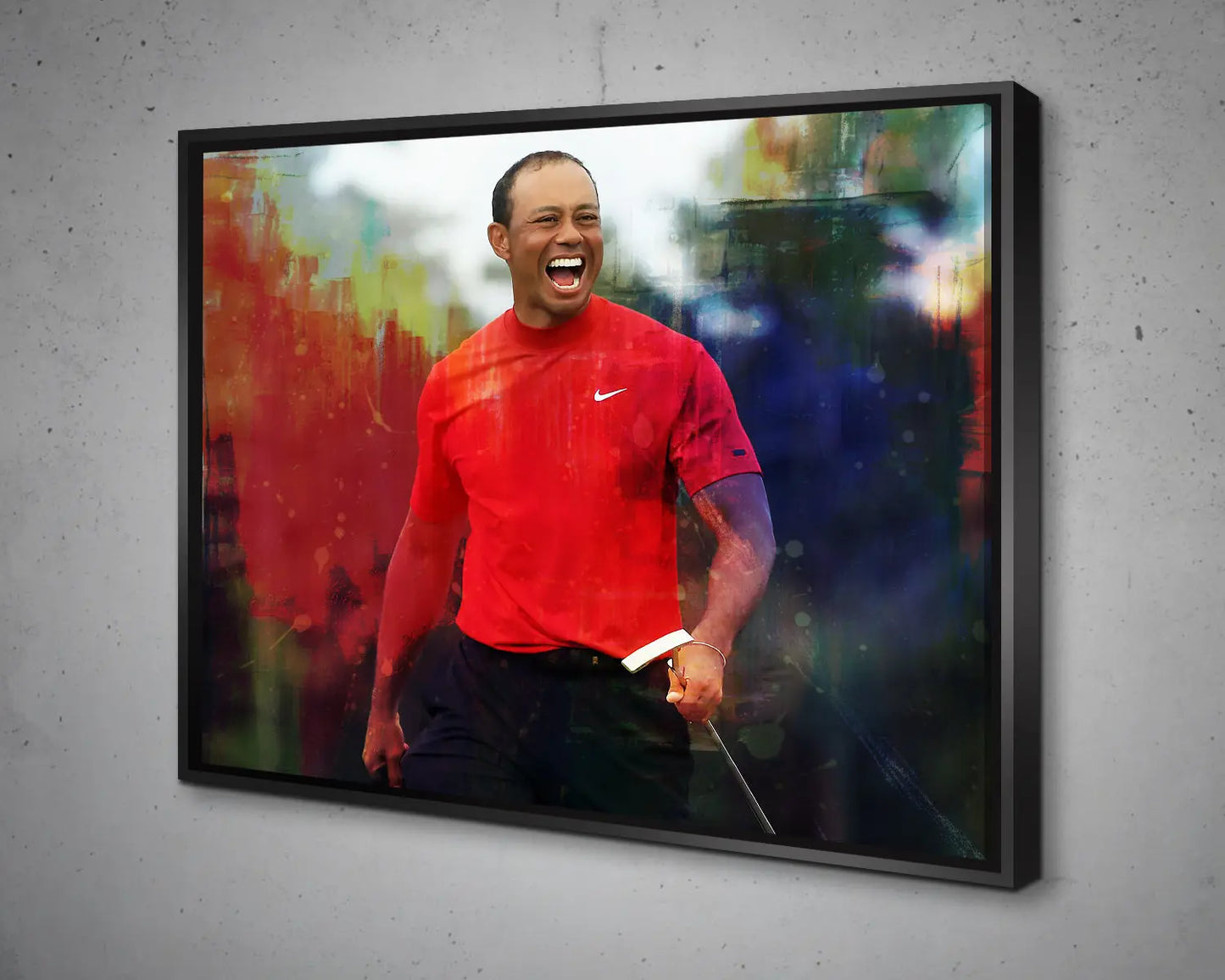 Tiger Woods Multicolour Wall Art 