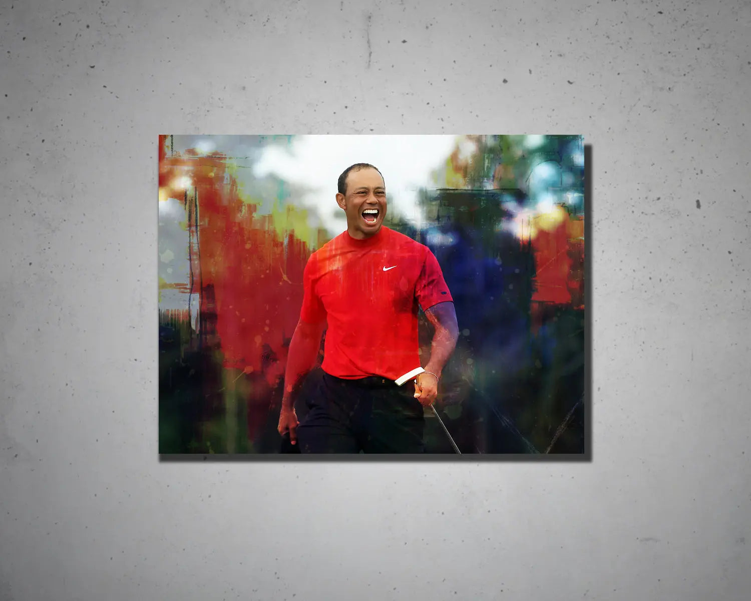 Tiger Woods Multicolour Wall Art 