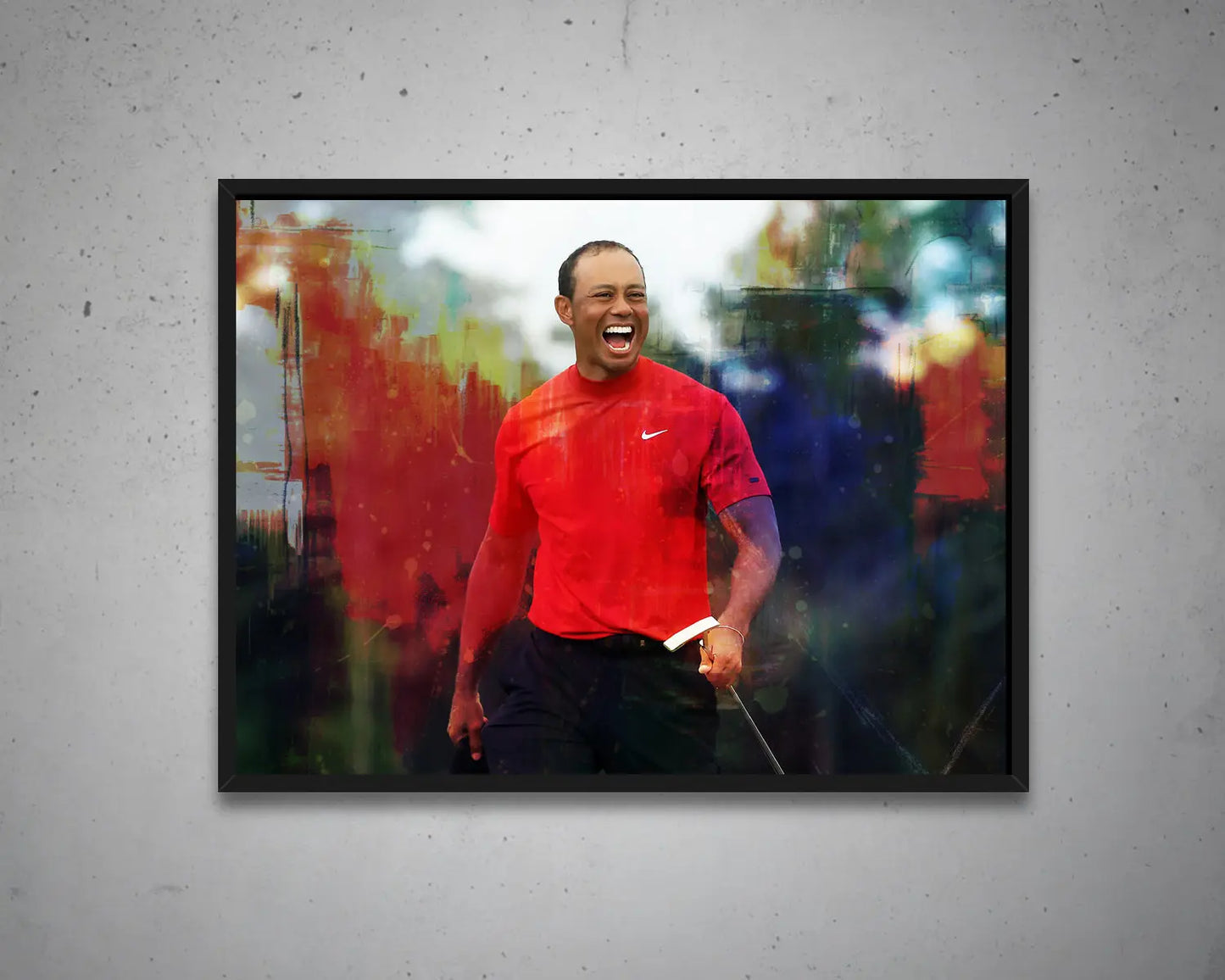 Tiger Woods Multicolour Wall Art 