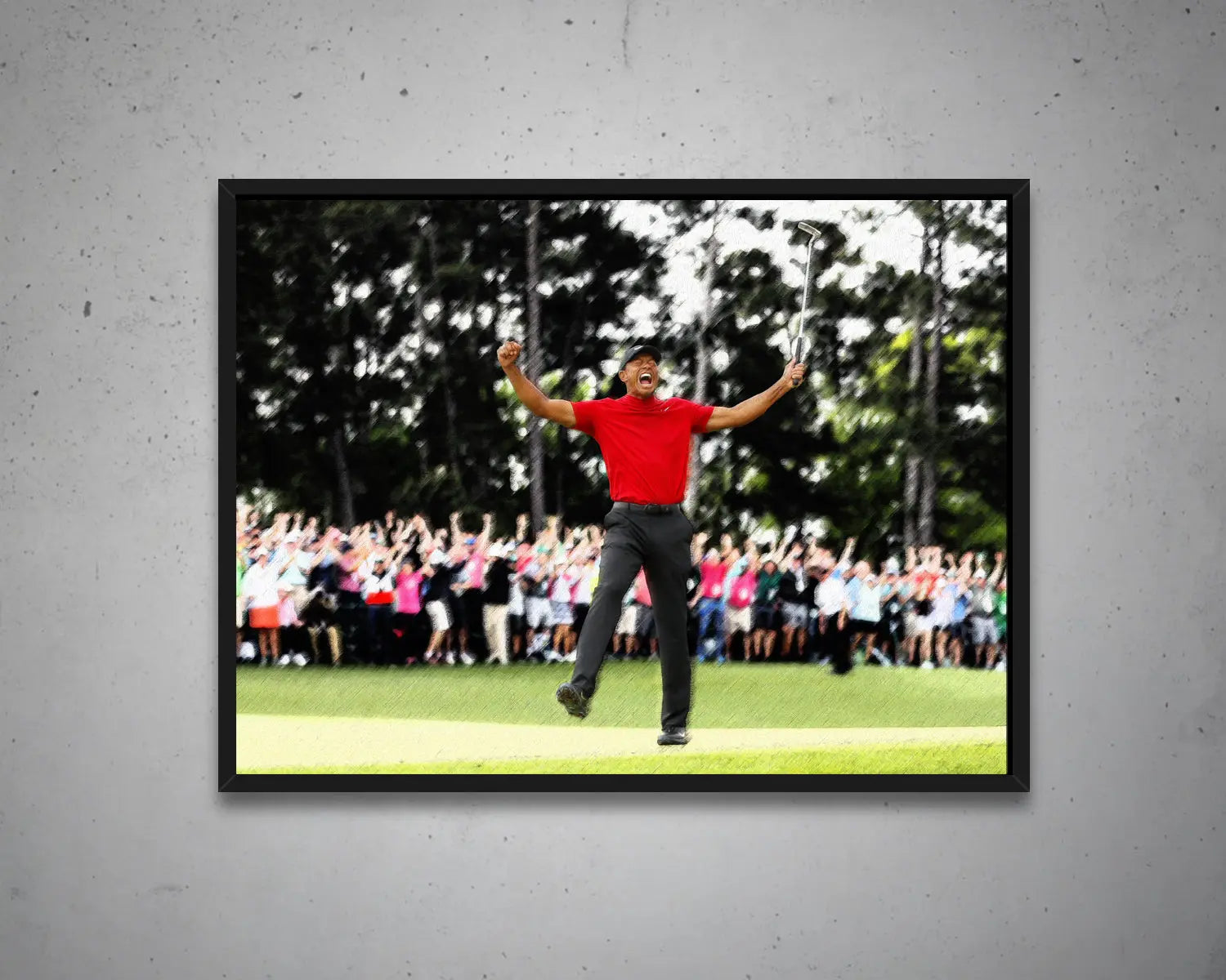 Tiger Woods Multicolour Wall Art 