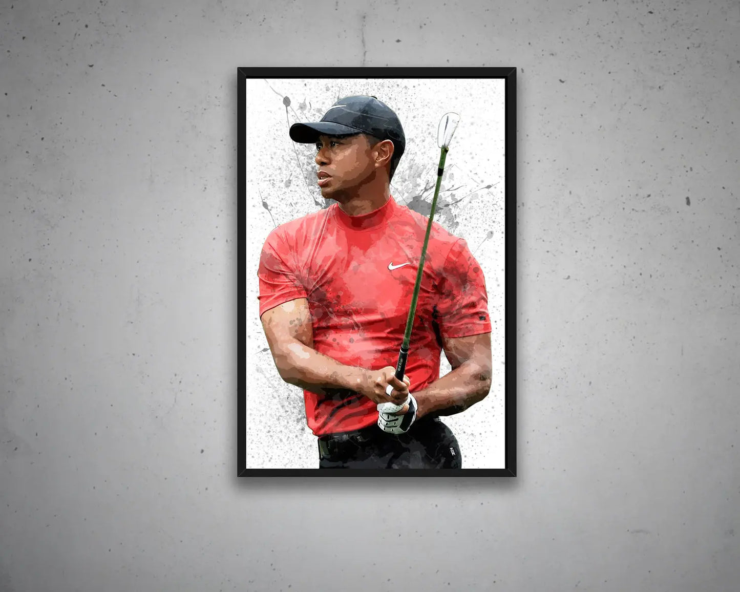 Tiger Woods Splash Effect Canvas Art 