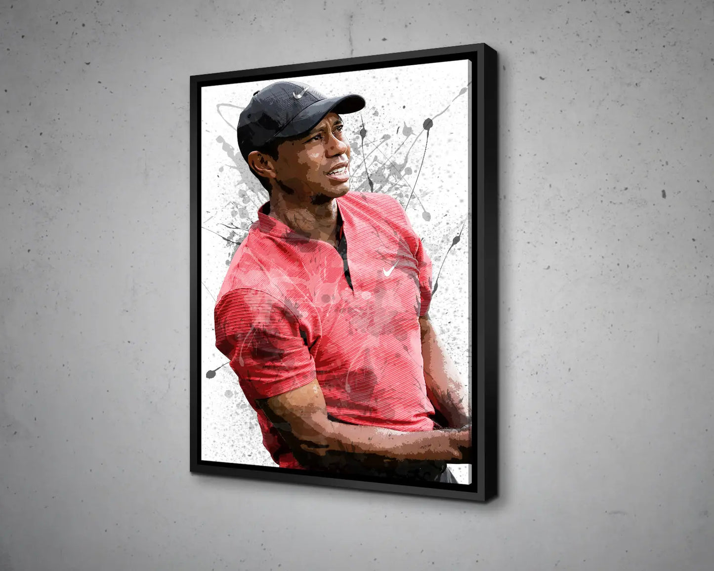 Tiger Woods Splash Effect Canvas Art 