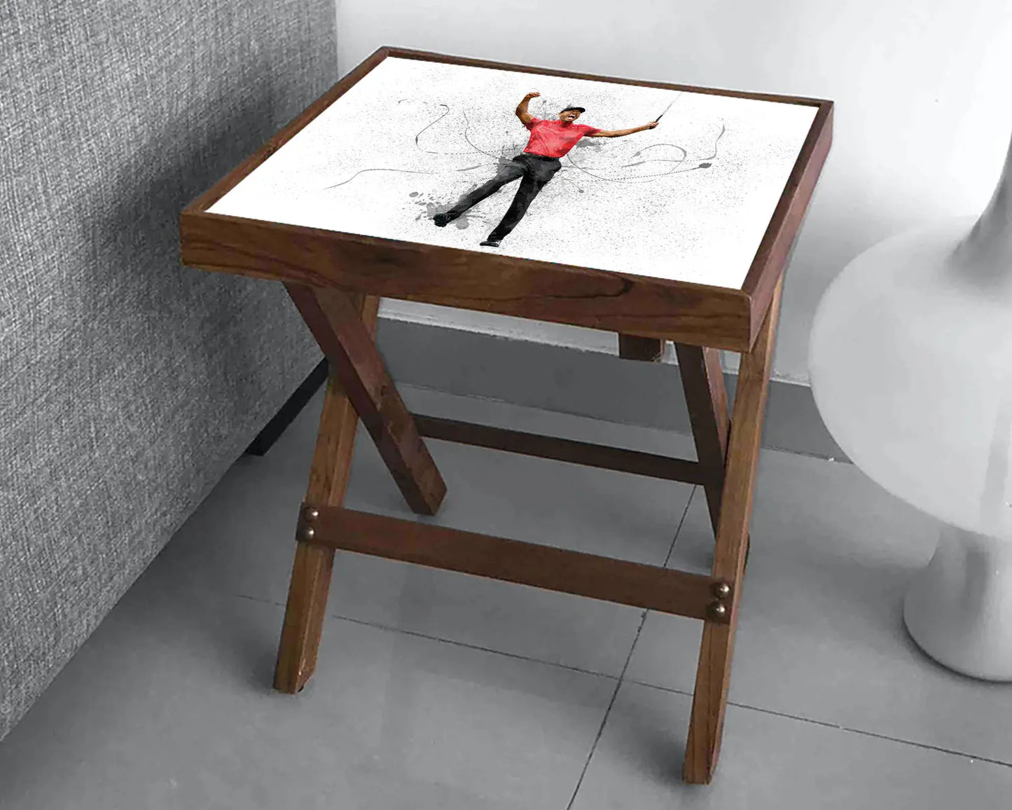 Tiger Woods Splash Effect Coffee and Laptop Table 
