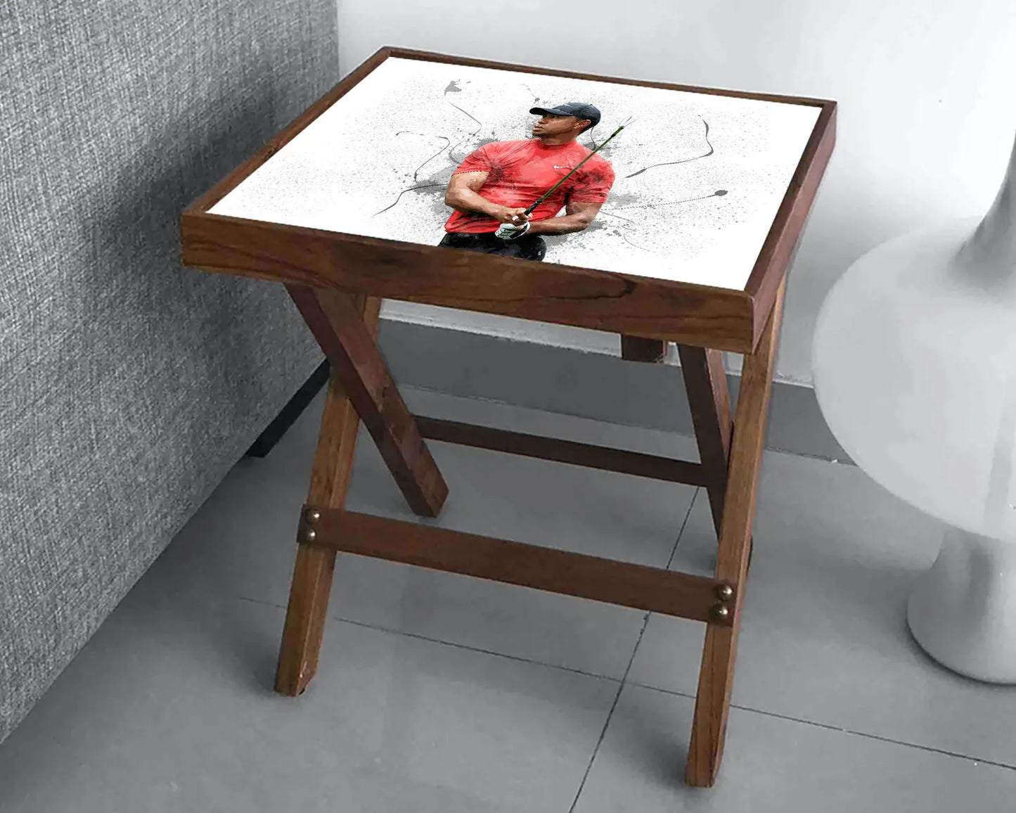 Tiger Woods Splash Effect Coffee and Laptop Table 
