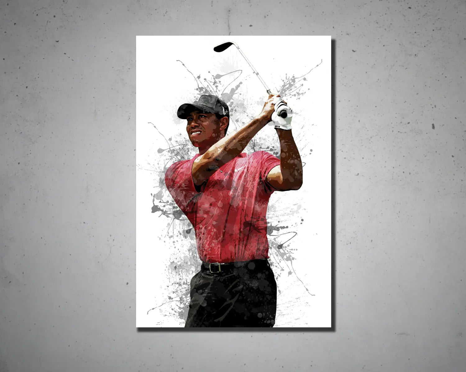 Tiger woods Splash Effect Canvas Art 