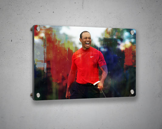 Tiger Woods Multicolour Wall Art 