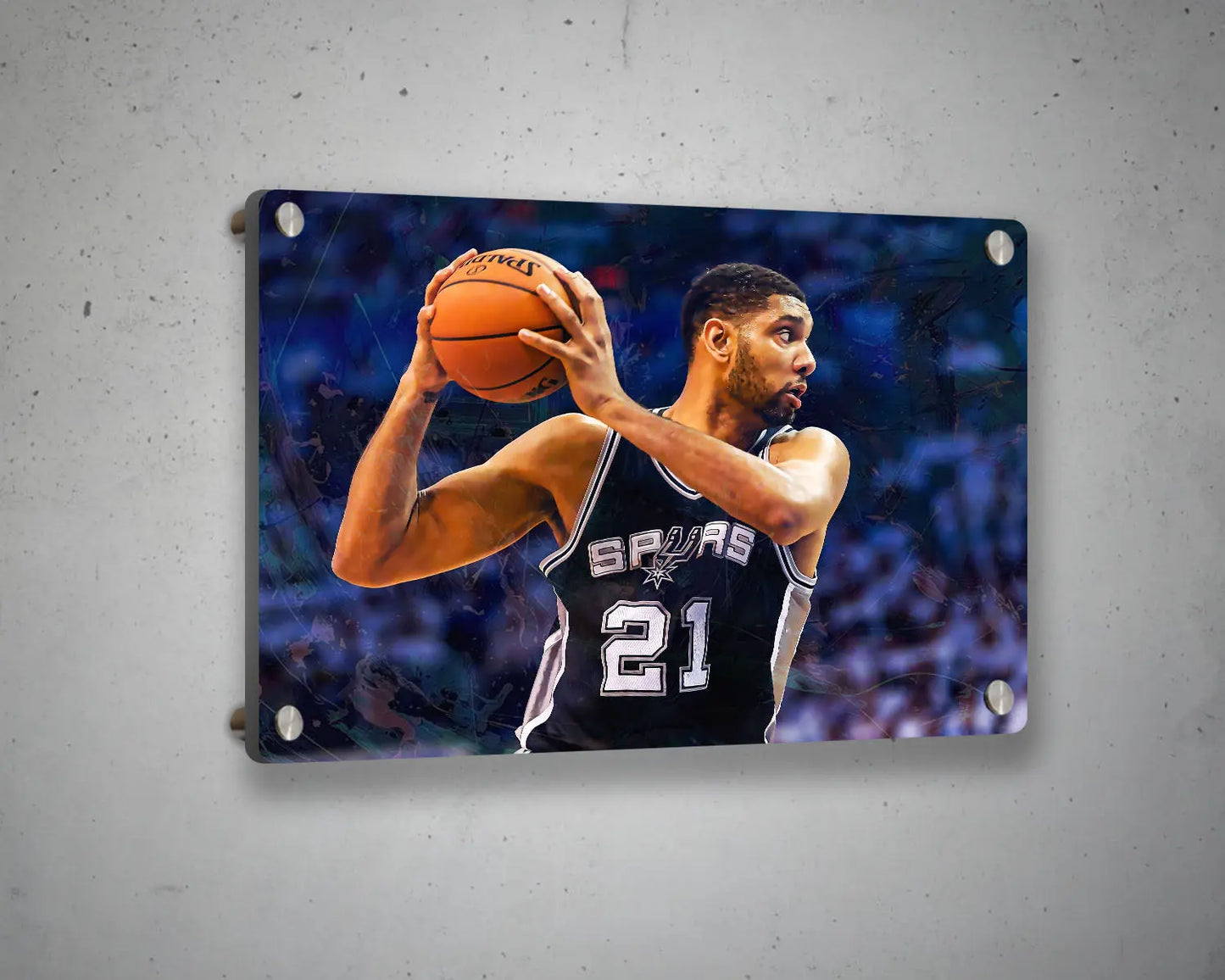 Tim Duncan Multicolour Wall Art 