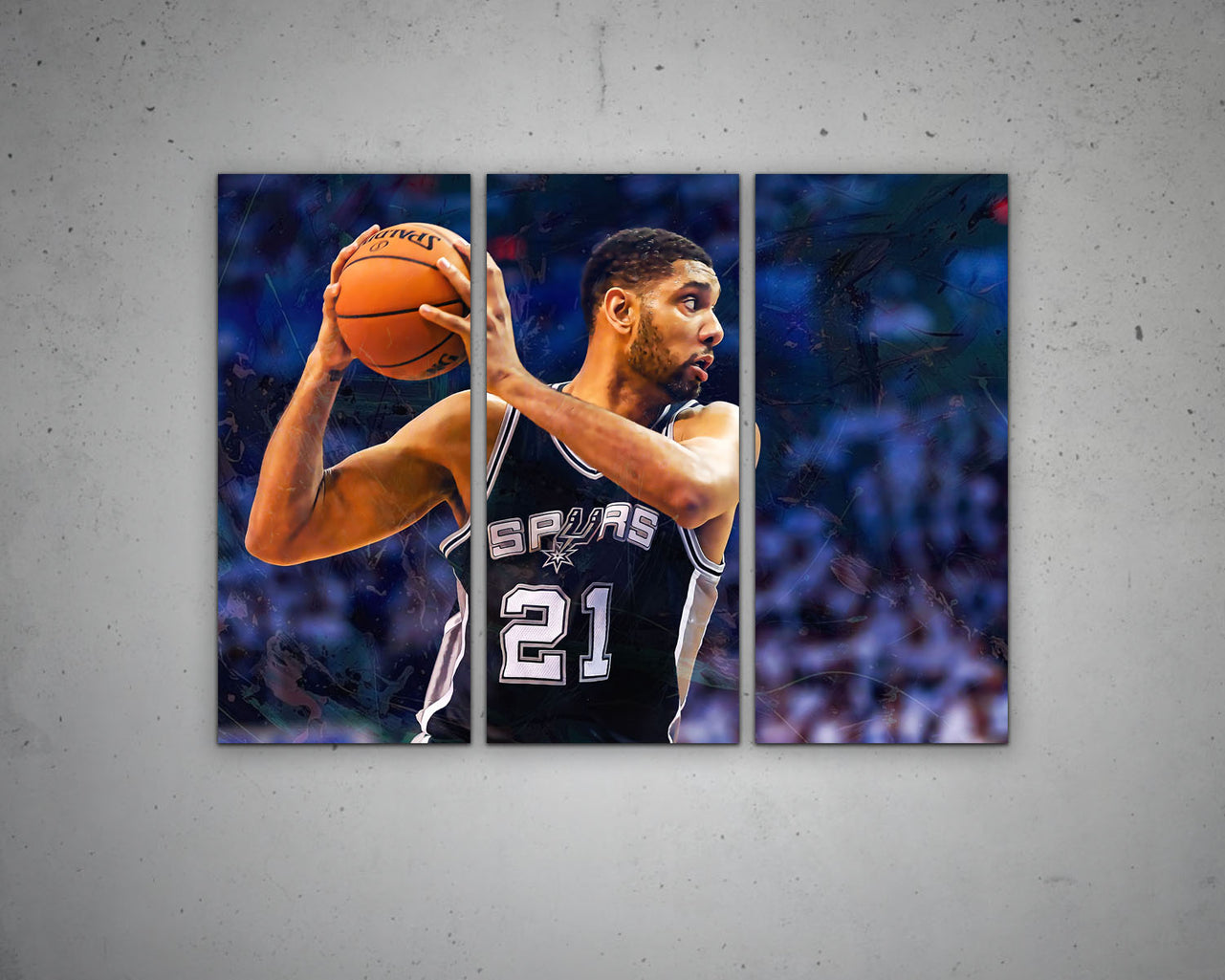 Tim Duncan Multicolour Wall Art
