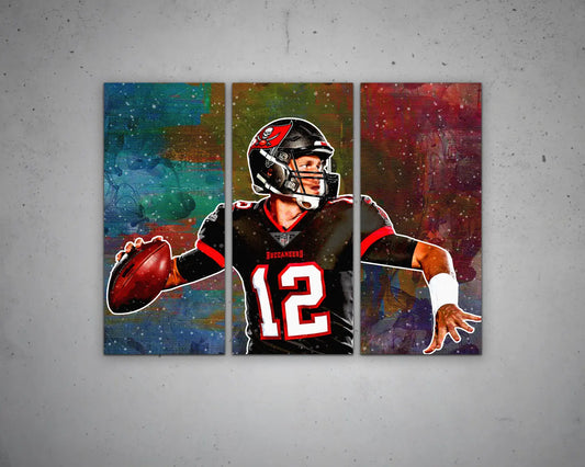Tom Brady Multicolour Wall Art