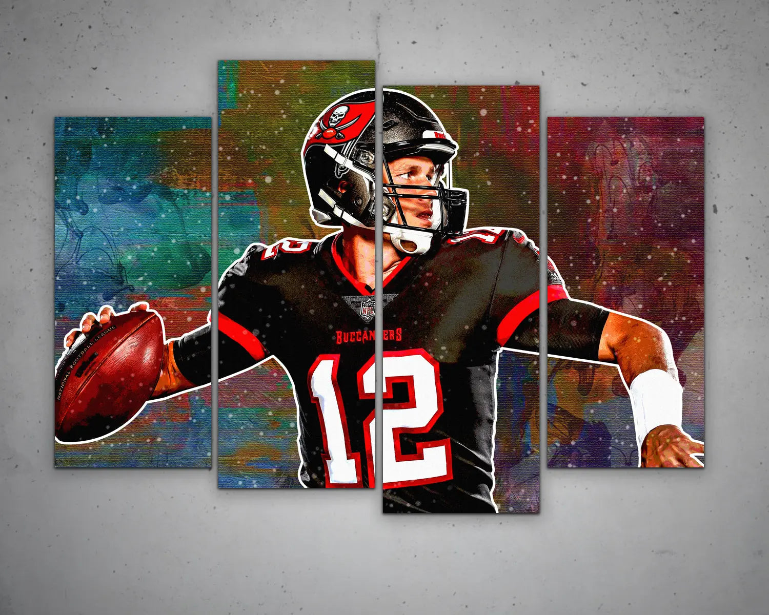 Tom Brady Multicolour Wall Art 