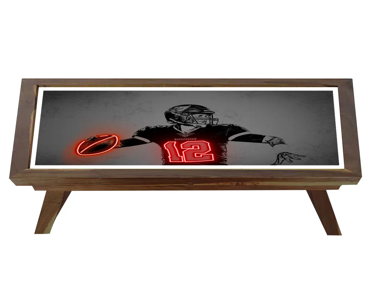 Tom Brady Neon Effect Coffee and Laptop Table 