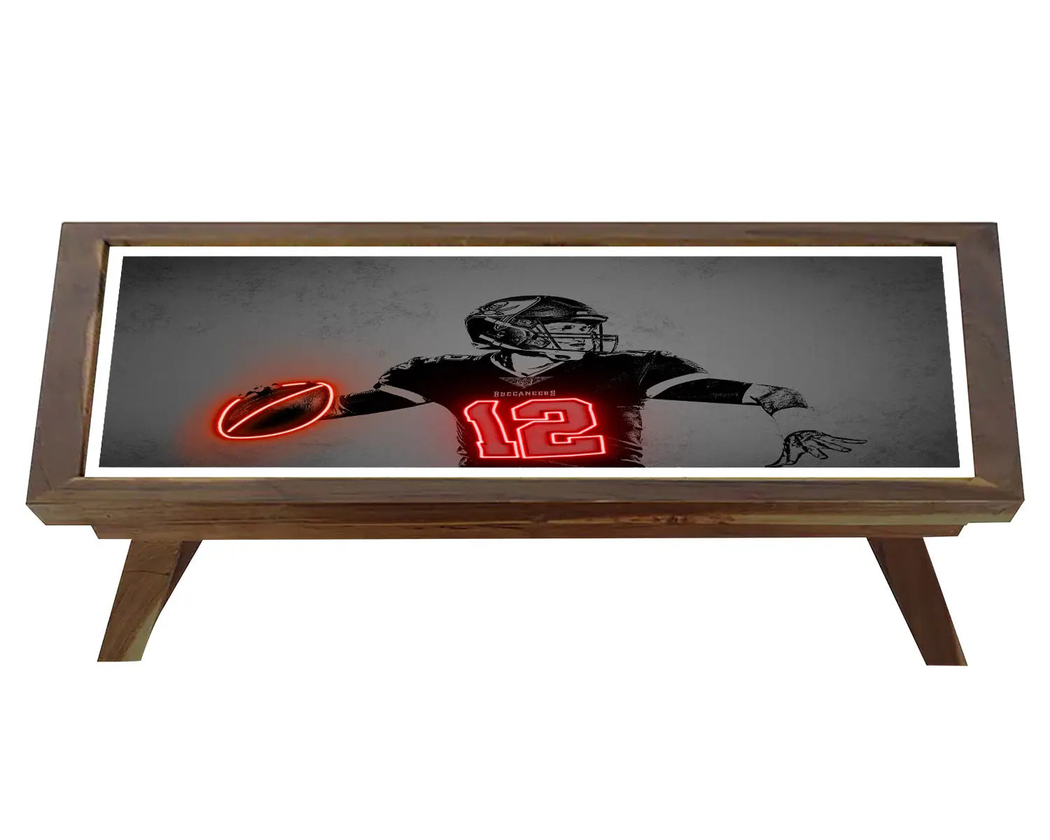 Tom Brady Neon Effect Coffee and Laptop Table 
