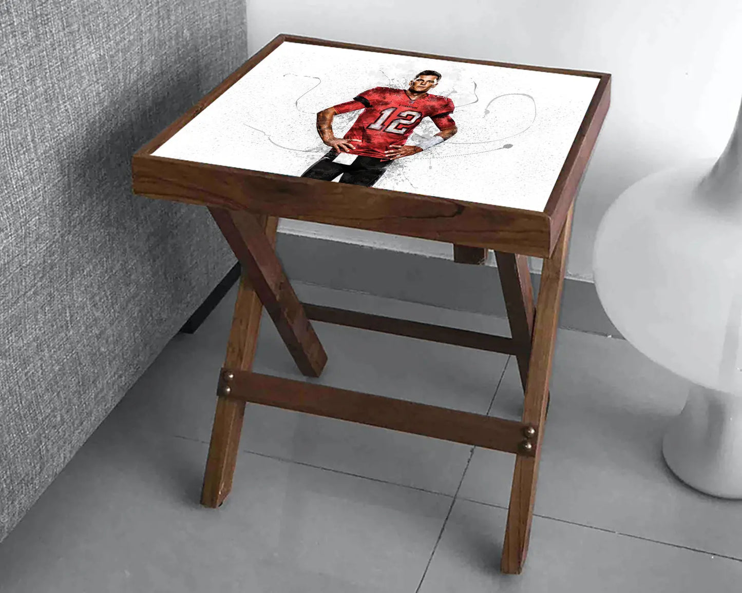 Tom Brady Splash Effect Coffee and Laptop Table 