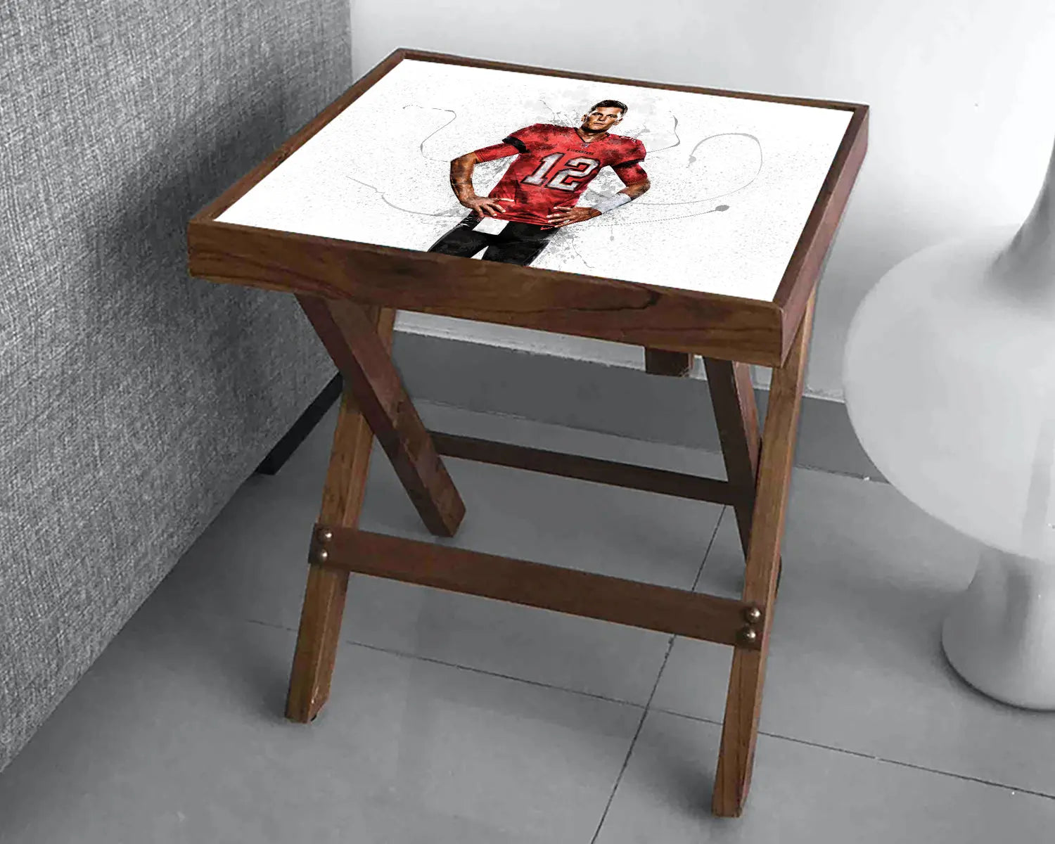 Tom Brady Splash Effect Coffee and Laptop Table 